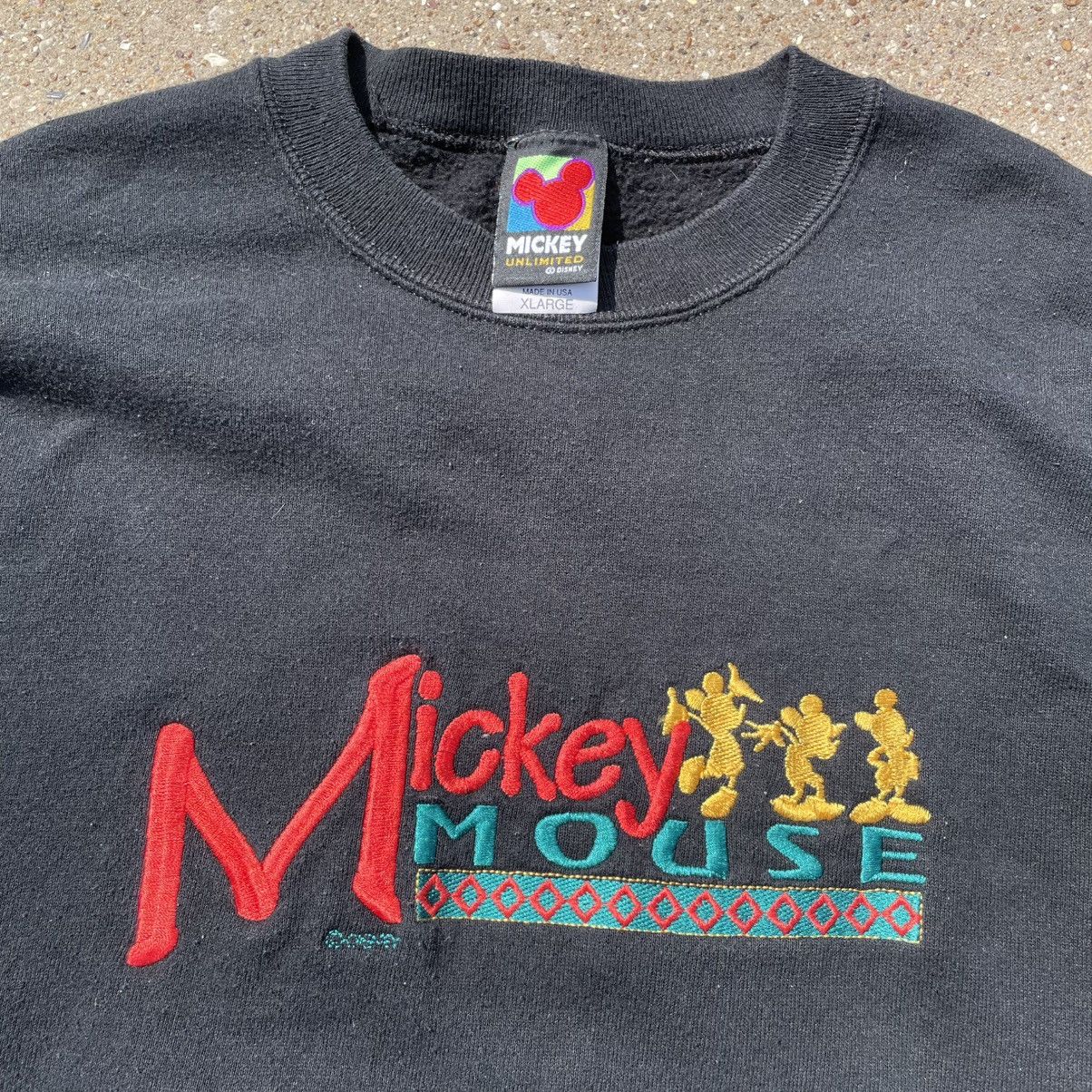 Disney Vintage 90s Mickey Mouse Disney Embroidered Sweatshirt XL Size US XL / EU 56 / 4 - 2 Thumbnail