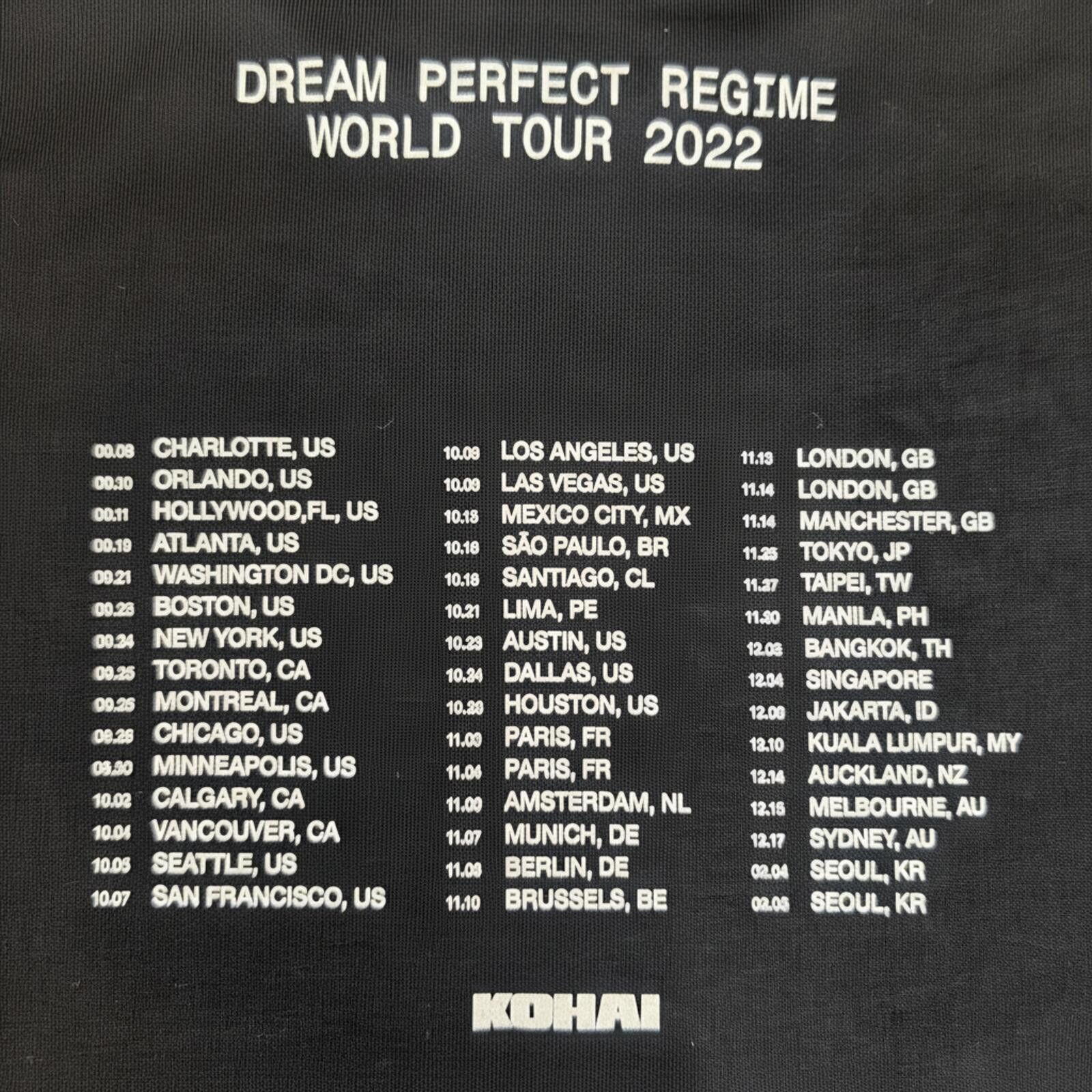 Other DPR Dream Perfect Regime 2022 World Tour Merch Black T-Shirt Size L / US 10 / IT 46 - 4 Thumbnail