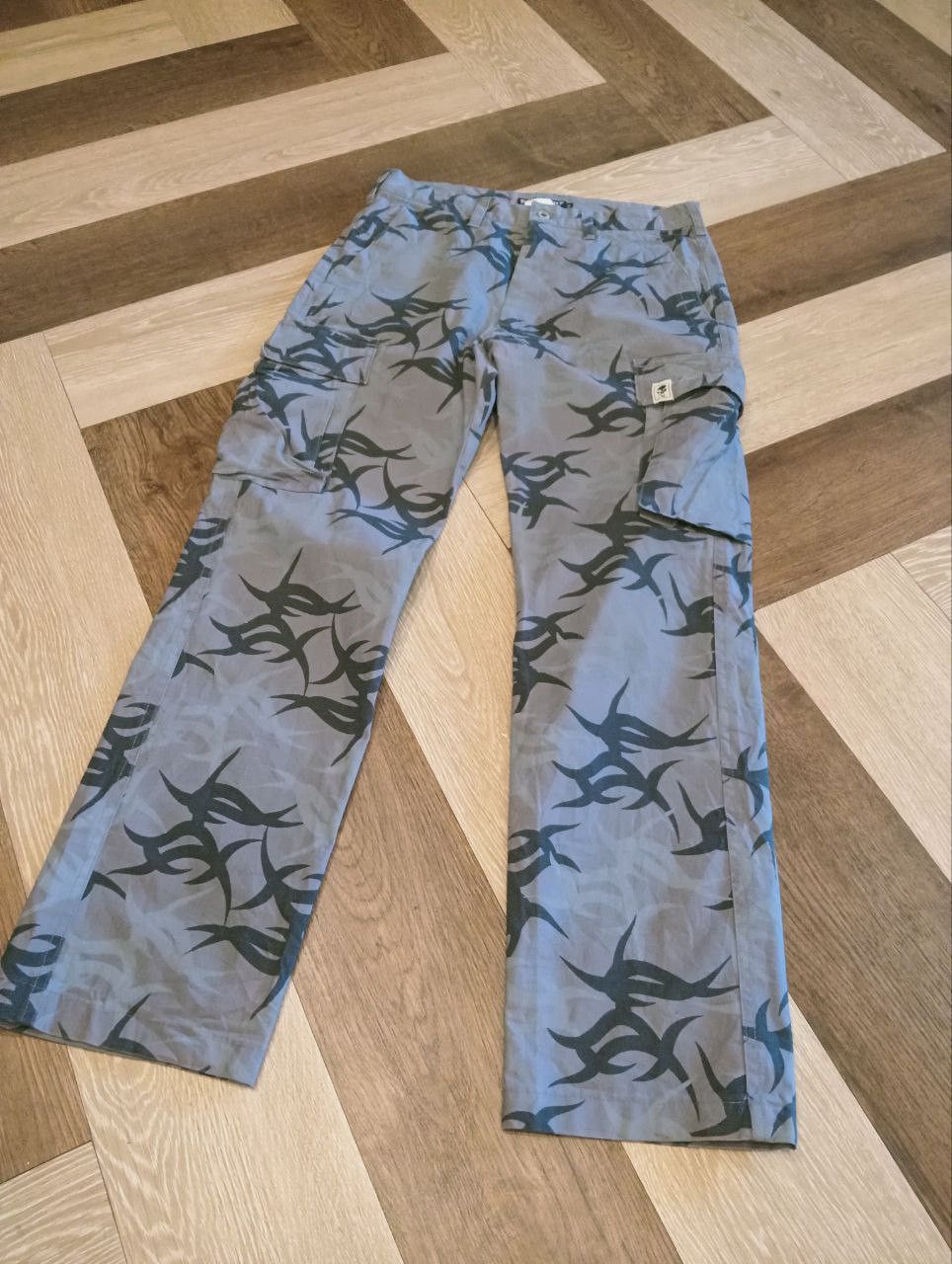 Japanese Brand VINTAGE SKULLSHIT JAPAN TRIBAL CAMO CARGO PANTS Size US 29 - 3 Thumbnail
