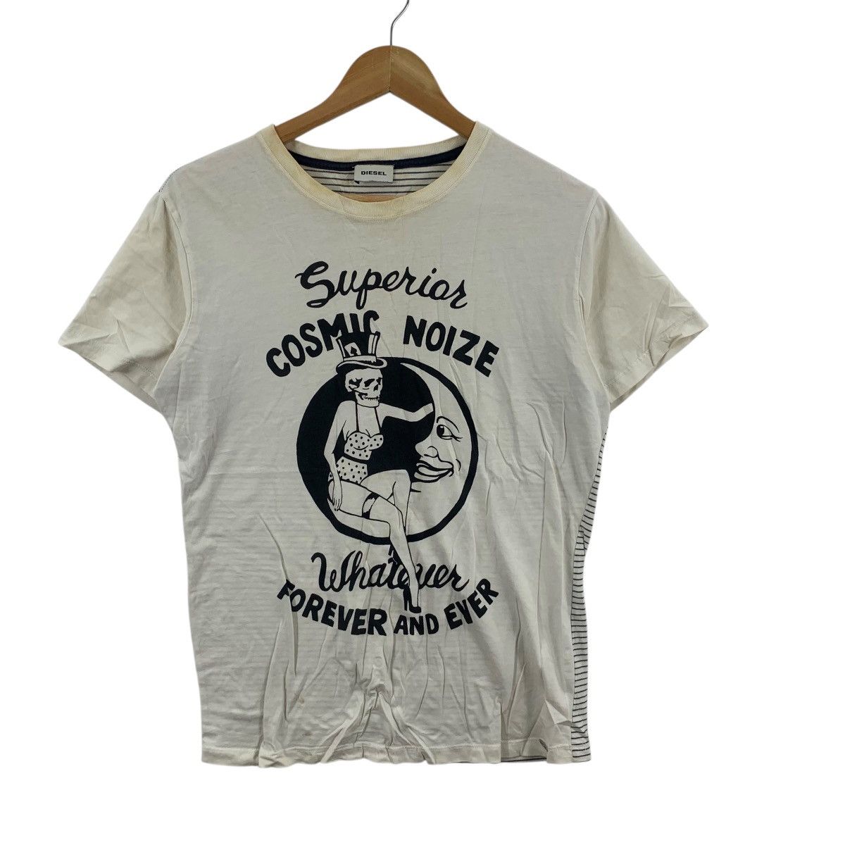 Diesel DIESEL ITALY Superior Cosmic Noize Trashed Tee Shirt Top Size S / US 4 / IT 40 - 4 Thumbnail