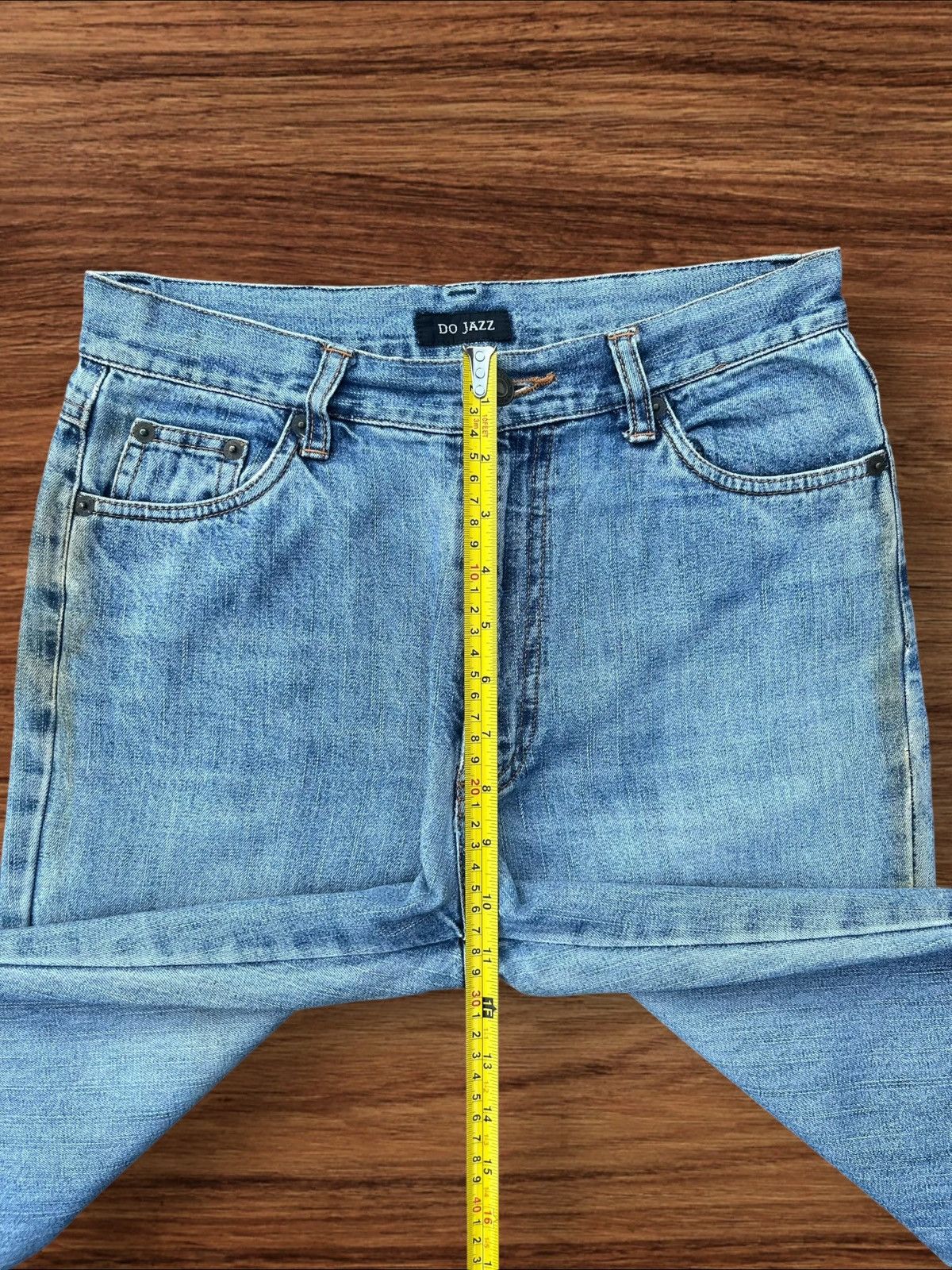 Japanese Brand Vintage Y2K Japanese Brand High Rise Blue Washed Flare Jeans Size 27" / US 4 / IT 40 - 11 Thumbnail