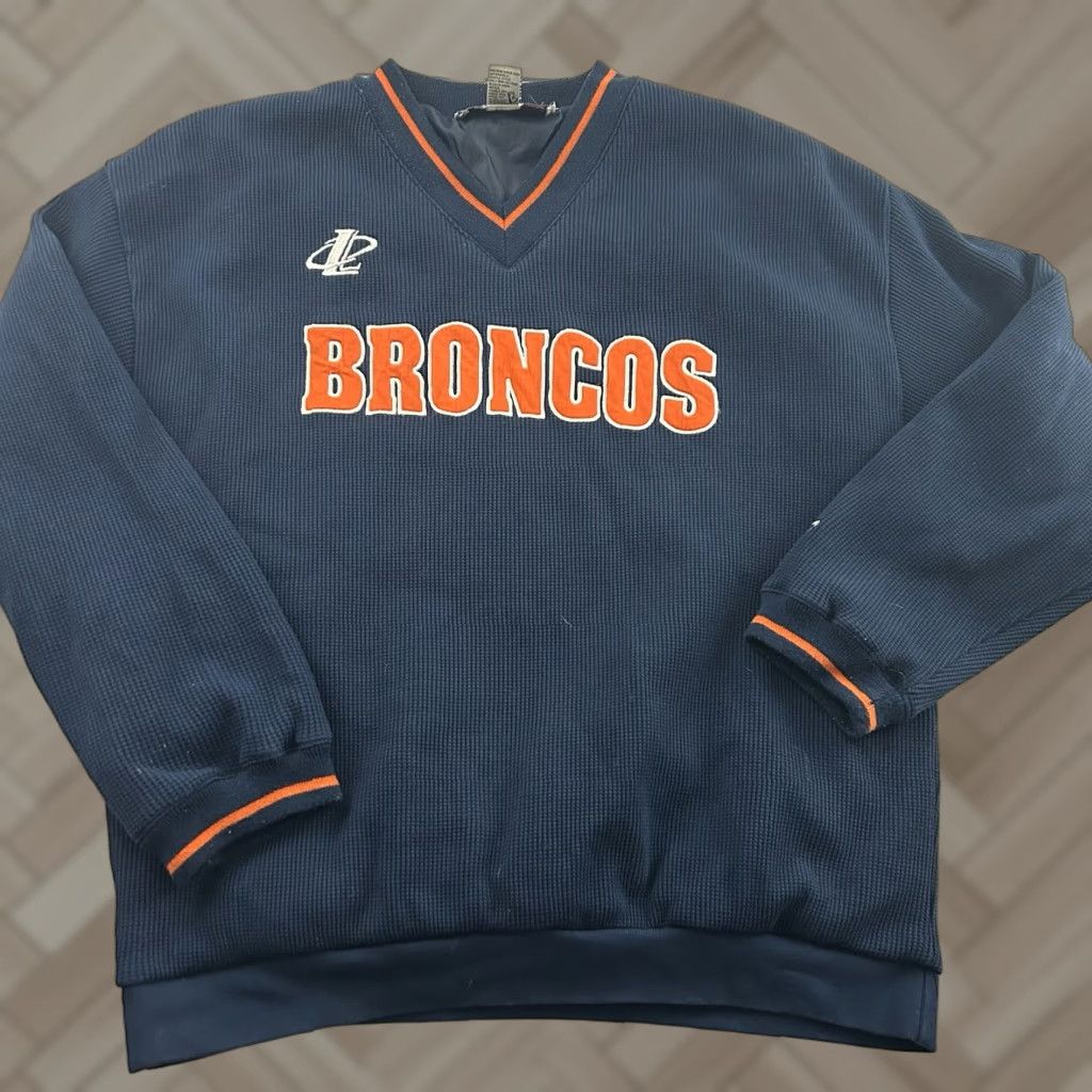 Vintage VINTAGE Logo Athletic Denver Broncos Pullover Sweatshirt Men Large Blue Lined Size US L / EU 52-54 / 3 - 1 Thumbnail