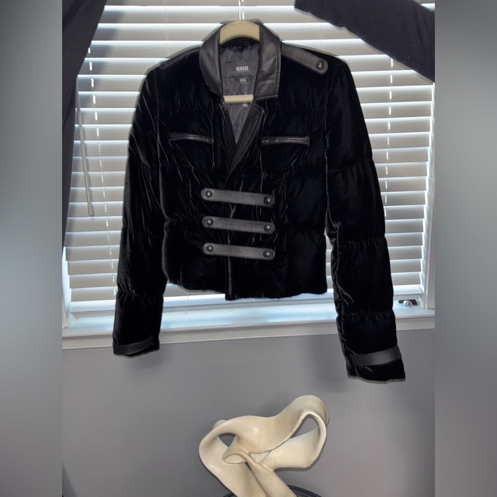 Versace Vesace Versus Velvet puffer Jacket silk down leather jacket Size S / US 4 / IT 40 - 6 Thumbnail