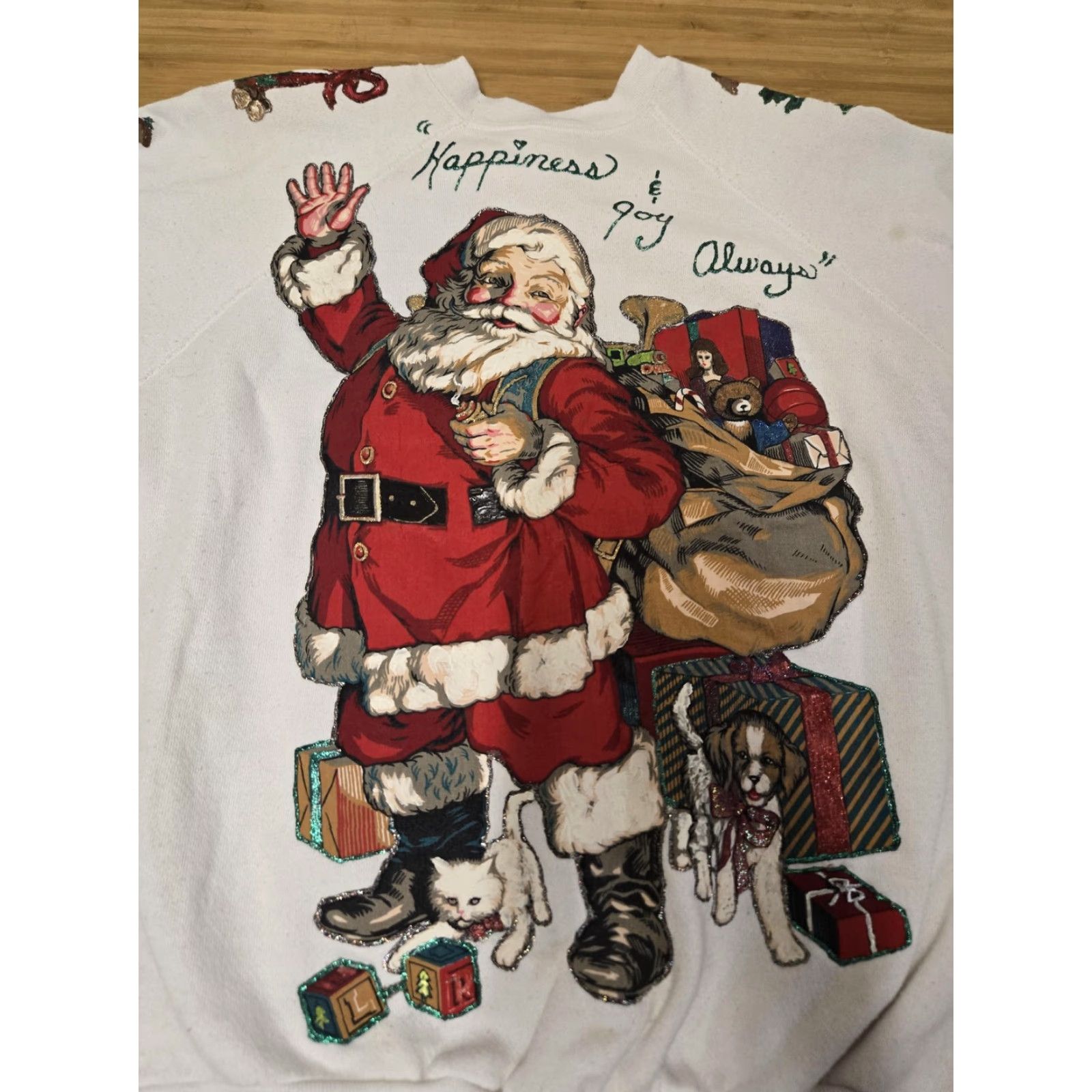 Tultex VINTAGE Tultex Sweatshirt Mens XL White Santa Claus Graphic 90s Christmas Pullover Holiday Happy Size US XL / EU 56 / 4 - 2 Thumbnail