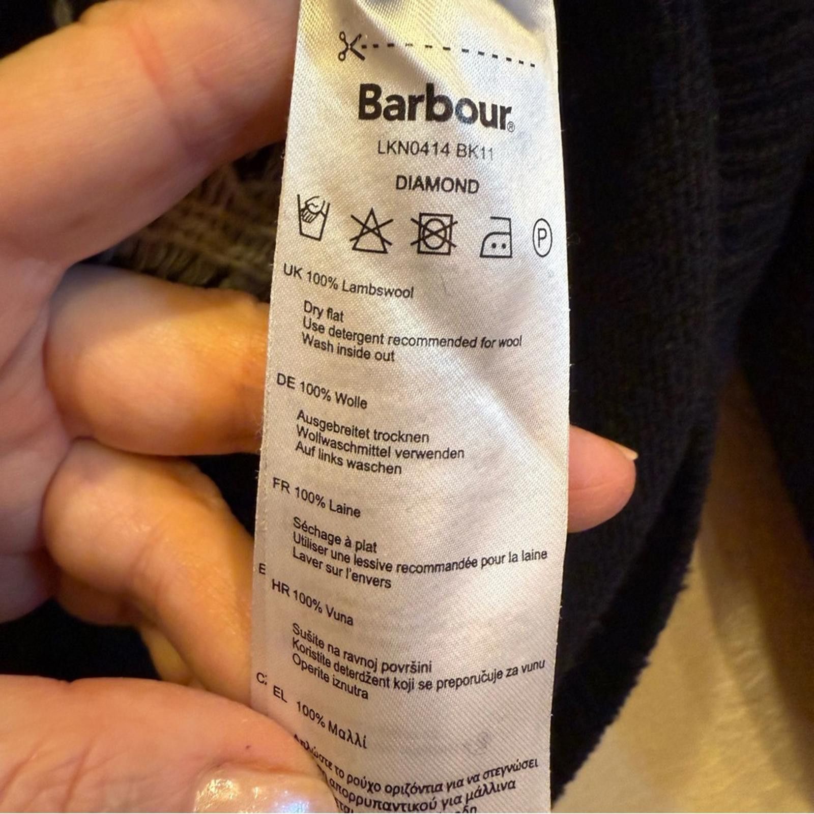 Barbour Barbour Black and Gray Houndstooth Wool Knit Sweater sz10 Size L / US 10 / IT 46 - 10 Thumbnail