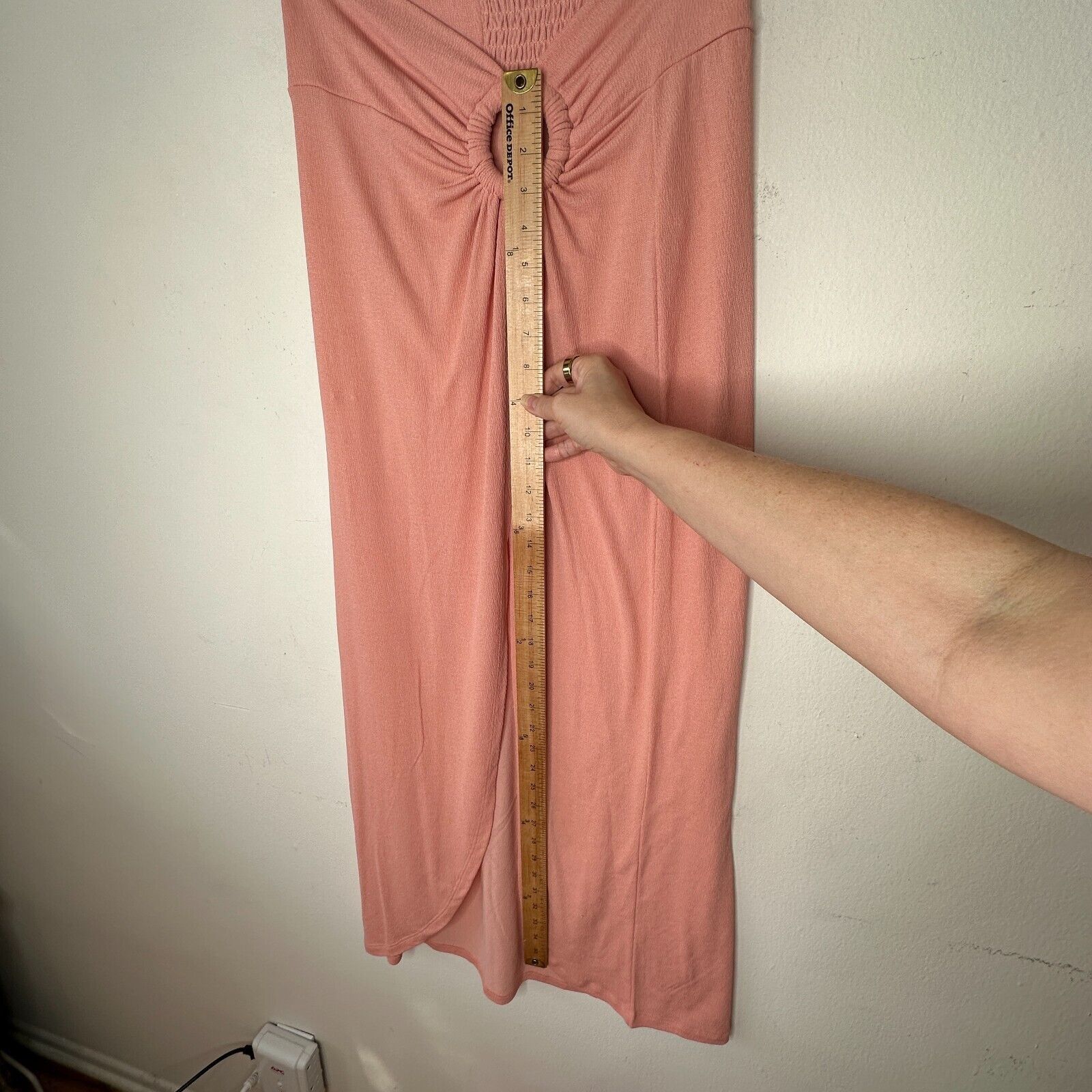 Topshop NWT Topshop Peachy Gather Maxi Skirt O-Ring Slit Front 4 / 6 Size 27" / US 4 / IT 40 - 10 Thumbnail