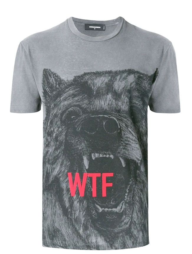 Dsquared2 DSquared2 WTF Bear Print Short Sleeve T-Shirt-yf Size US M / EU 48-50 / 2 - 1 Thumbnail