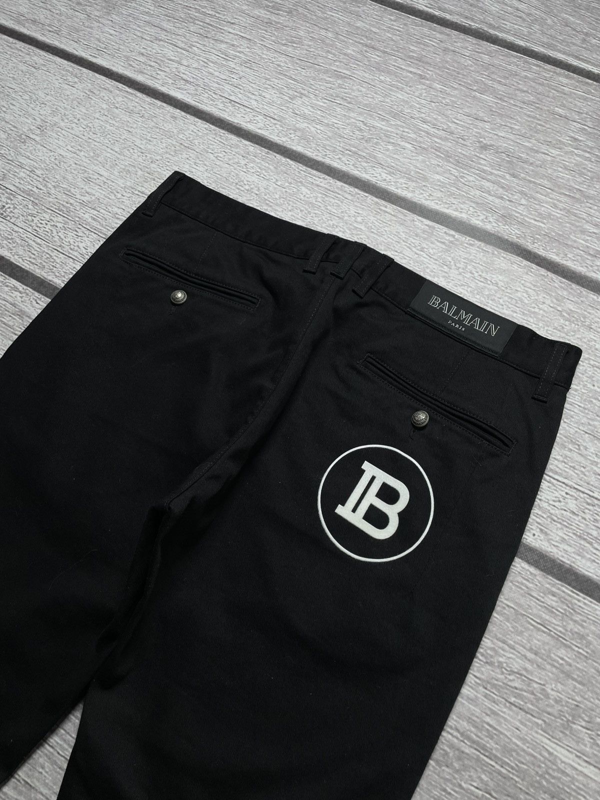 Balmain Balmain B Logo Black Chino Trousers Pants Size US 32 / EU 48 - 2 Thumbnail