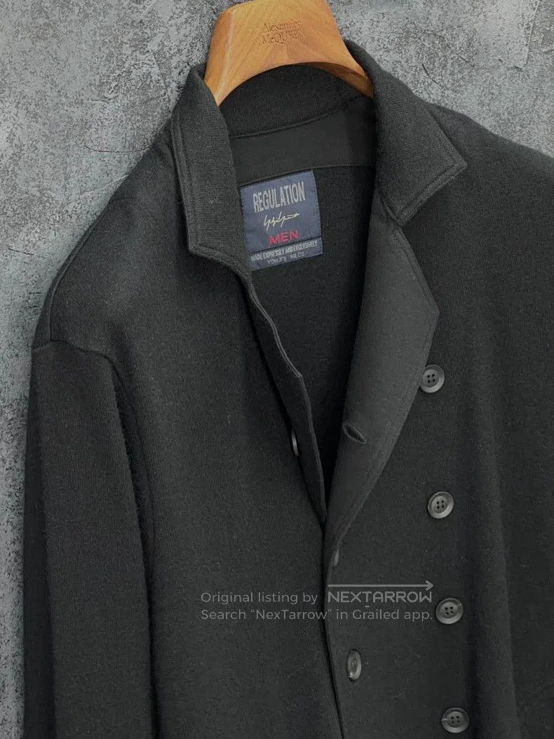 Yohji Yamamoto Yohji Yamamoto Black Button Coat. Size US XS / EU 42 / 0 - 6 Thumbnail