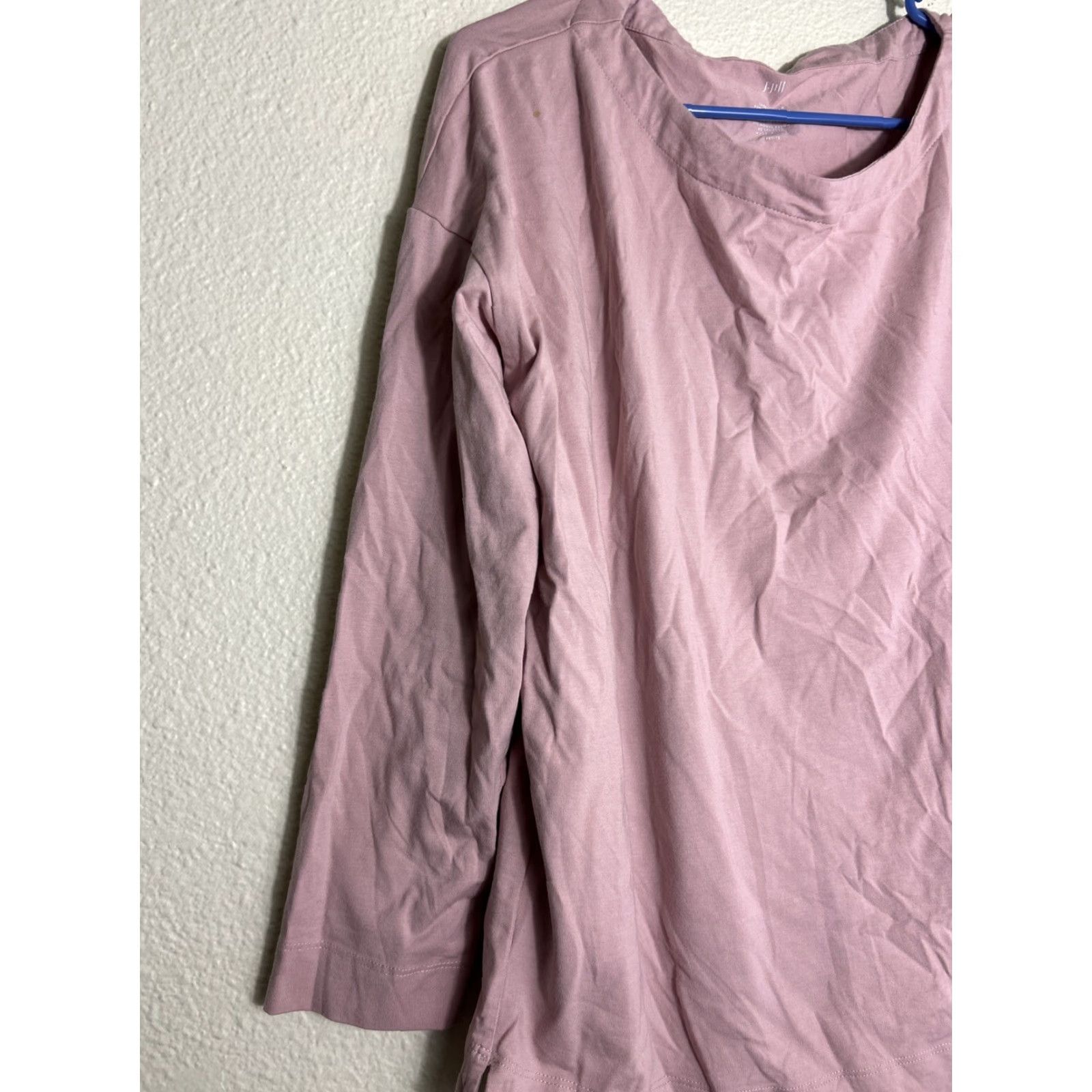 J. Jill J. Jill Top Womens PXL Pink Luxe Supima Cotton T-Shirt Long Sleeve Size XL / US 12-14 / IT 48-50 - 2 Thumbnail