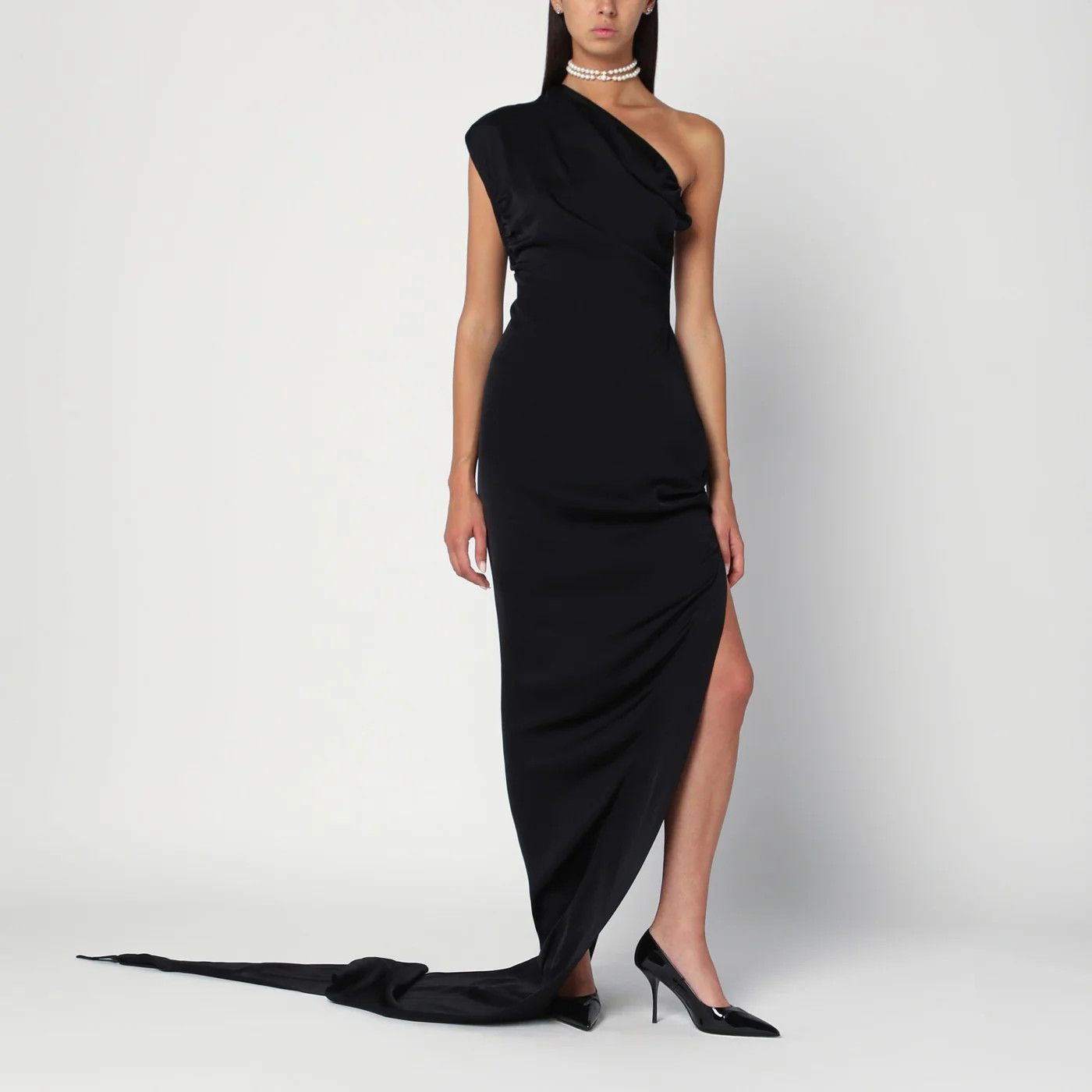 Vivienne Westwood o1d2blof0526 Long Andreas Dress in Black Size S / US 4 / IT 40 - 4 Thumbnail