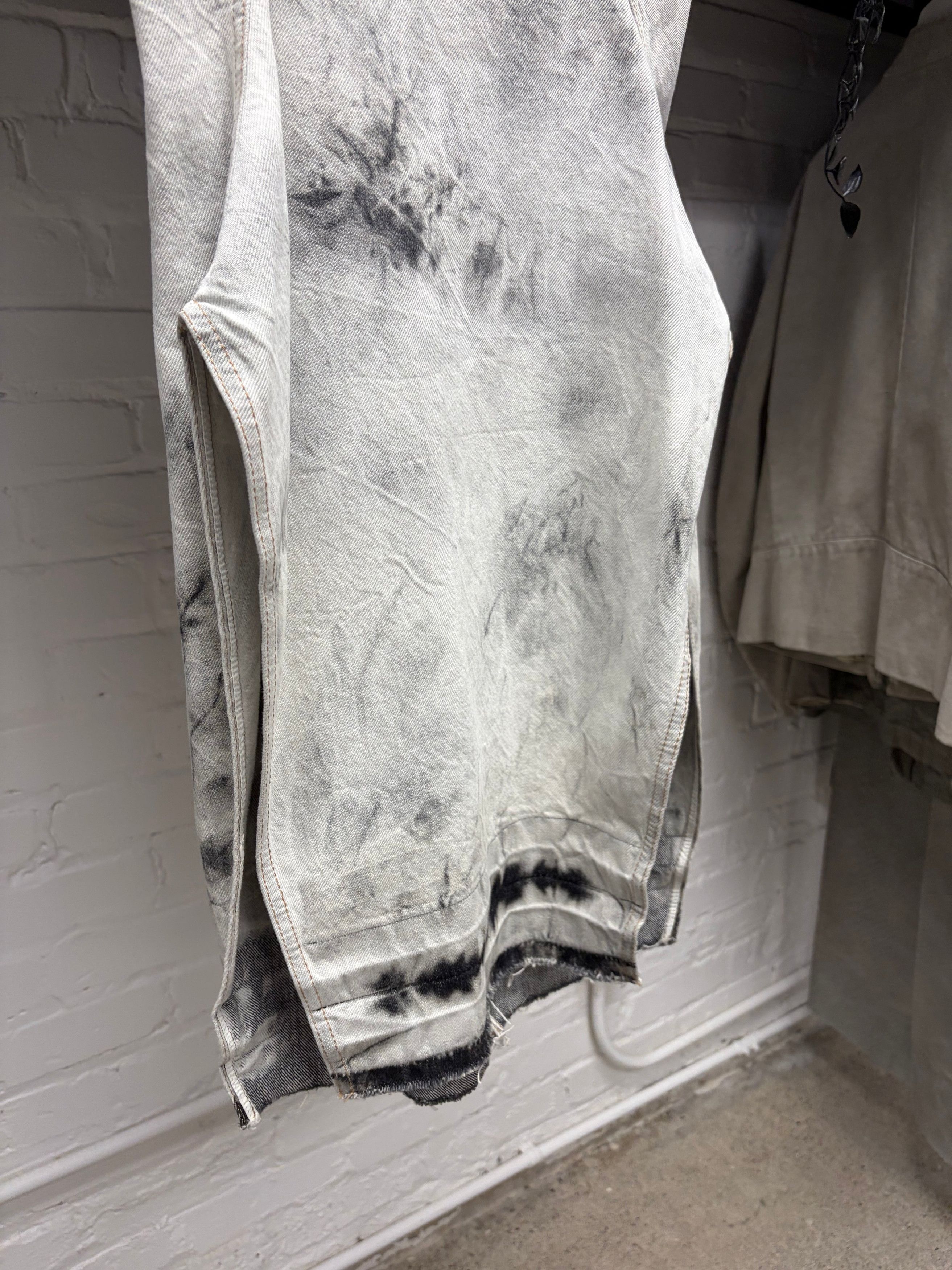 Rick Owens SS2015 Rick Owens ‘Faun’ Batik Grey Smoke Washed Denim Dress Size XS / US 0-2 / IT 36-38 - 2 Thumbnail