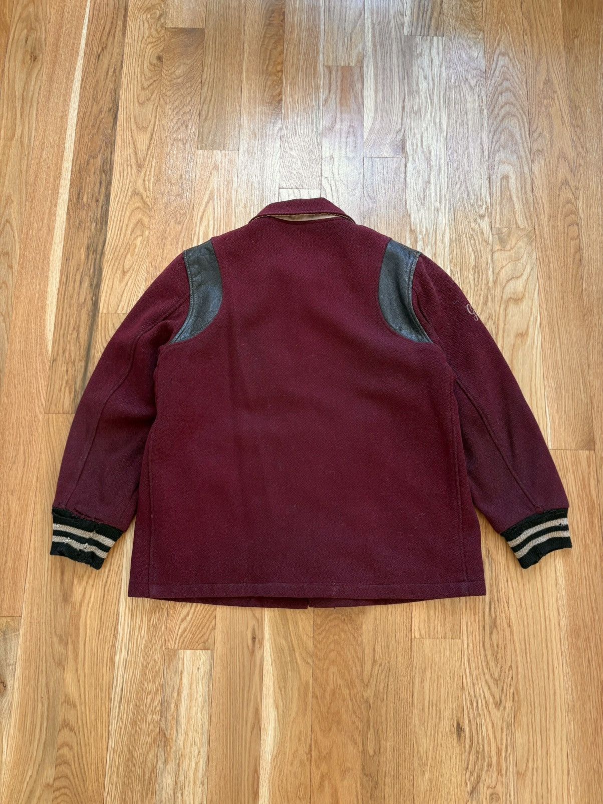Vintage Vintage 1960’s Distressed High School Varsity Jacket Red L Size US L / EU 52-54 / 3 - 3 Thumbnail