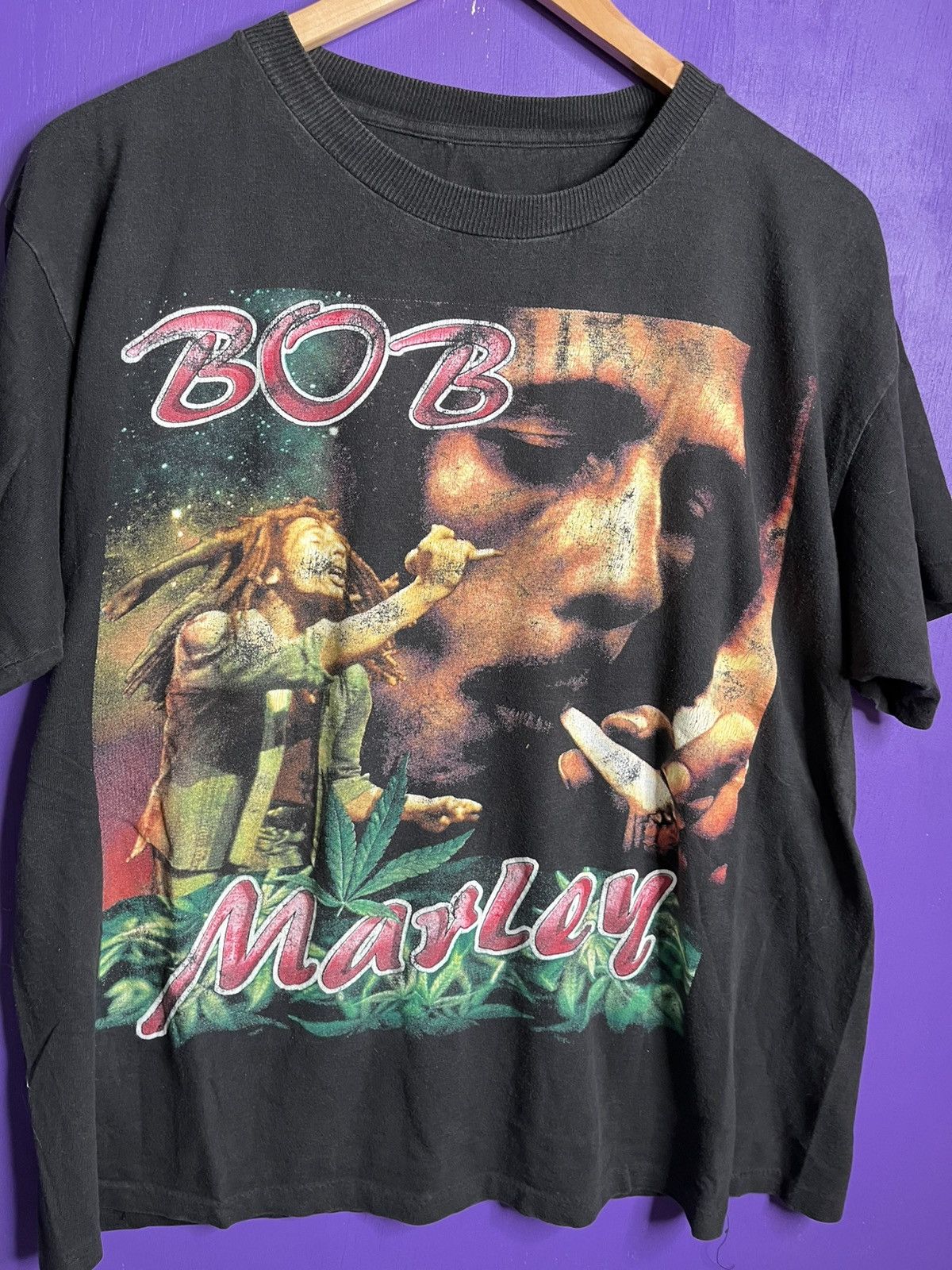 Bob Marley × Rap Tees × Vintage Vintage 90s Bob Marley natural mystic rap tee Size US XL / EU 56 / 4 - 3 Thumbnail