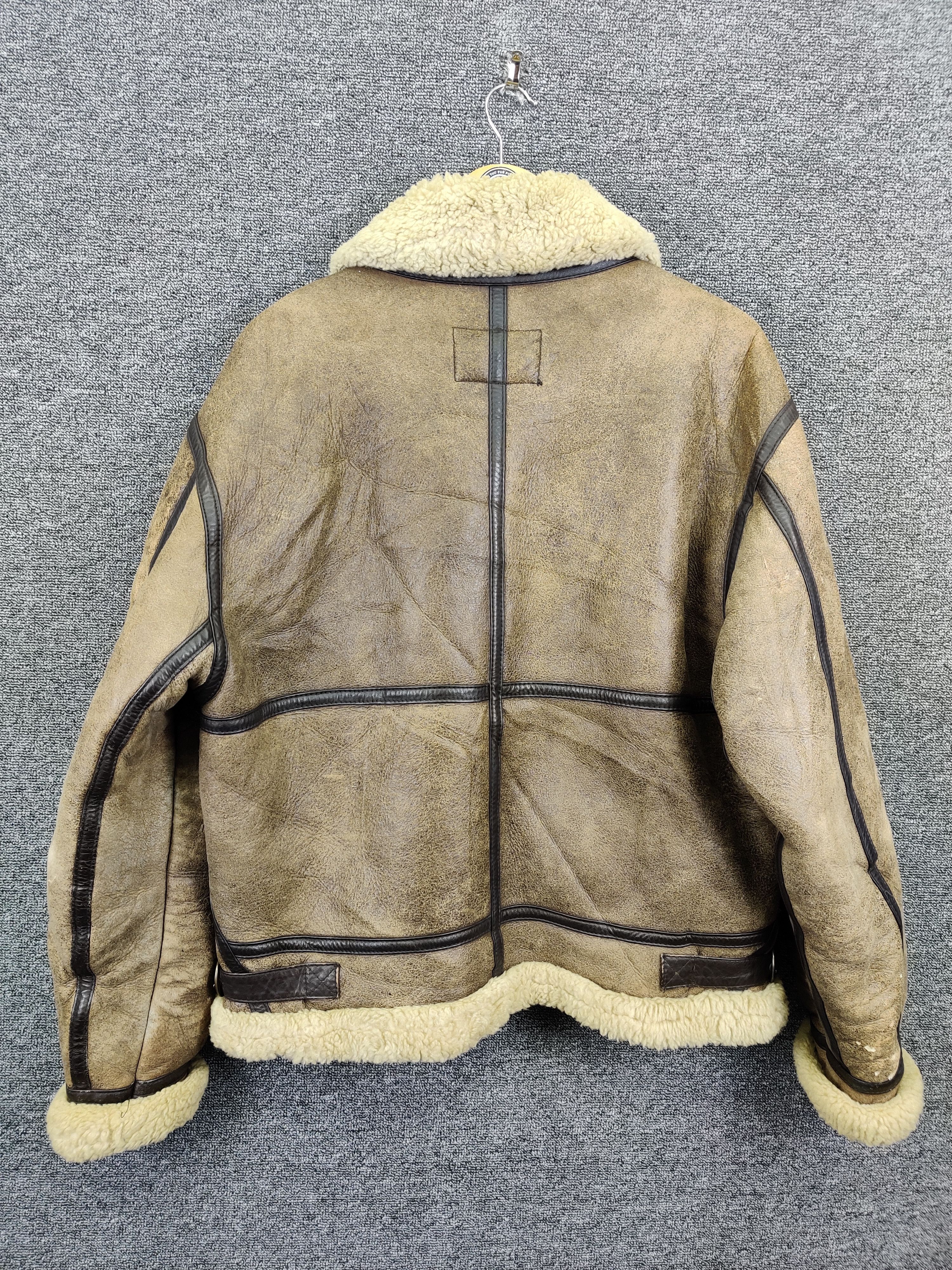 Vintage Vintage 90s US Air Force B-3 Sheepskin Flight Leather Jacket Size US L / EU 52-54 / 3 - 6 Thumbnail