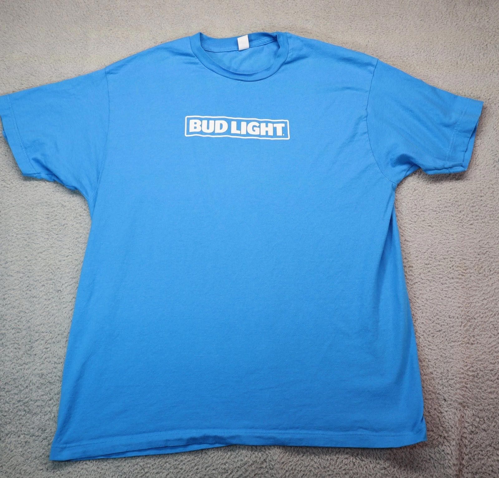 Other Bud Light Shirt Mens XL Blue Tultex Beer Promo Crew Size US XL / EU 56 / 4 - 2 Thumbnail