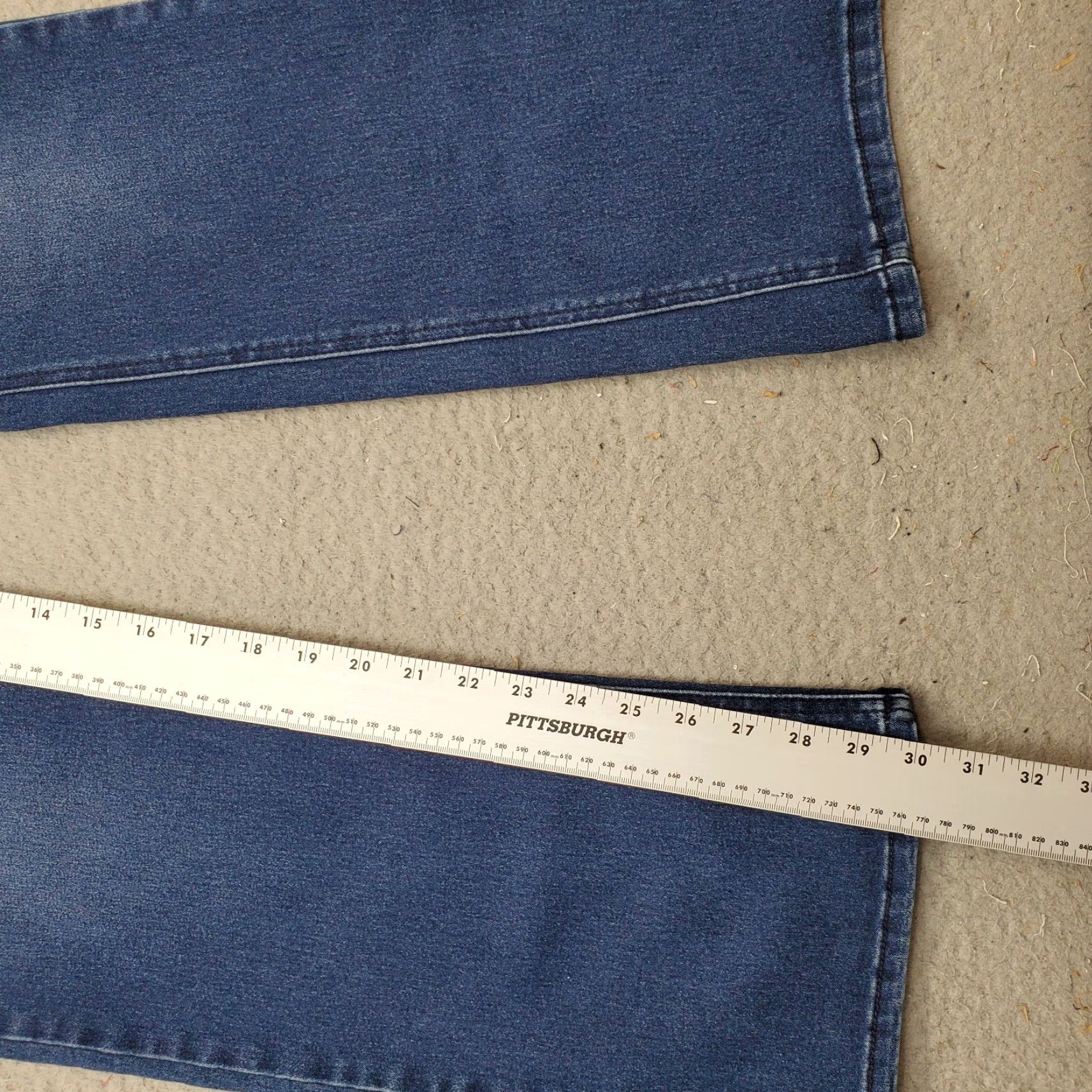 Denime DG2 Faded Whiskered Bootcut Jeans Womens Size 10 Blue Denim Medium Wash Stretch Jeans Women Size 32" / US 10 / IT 46 - 4 Thumbnail