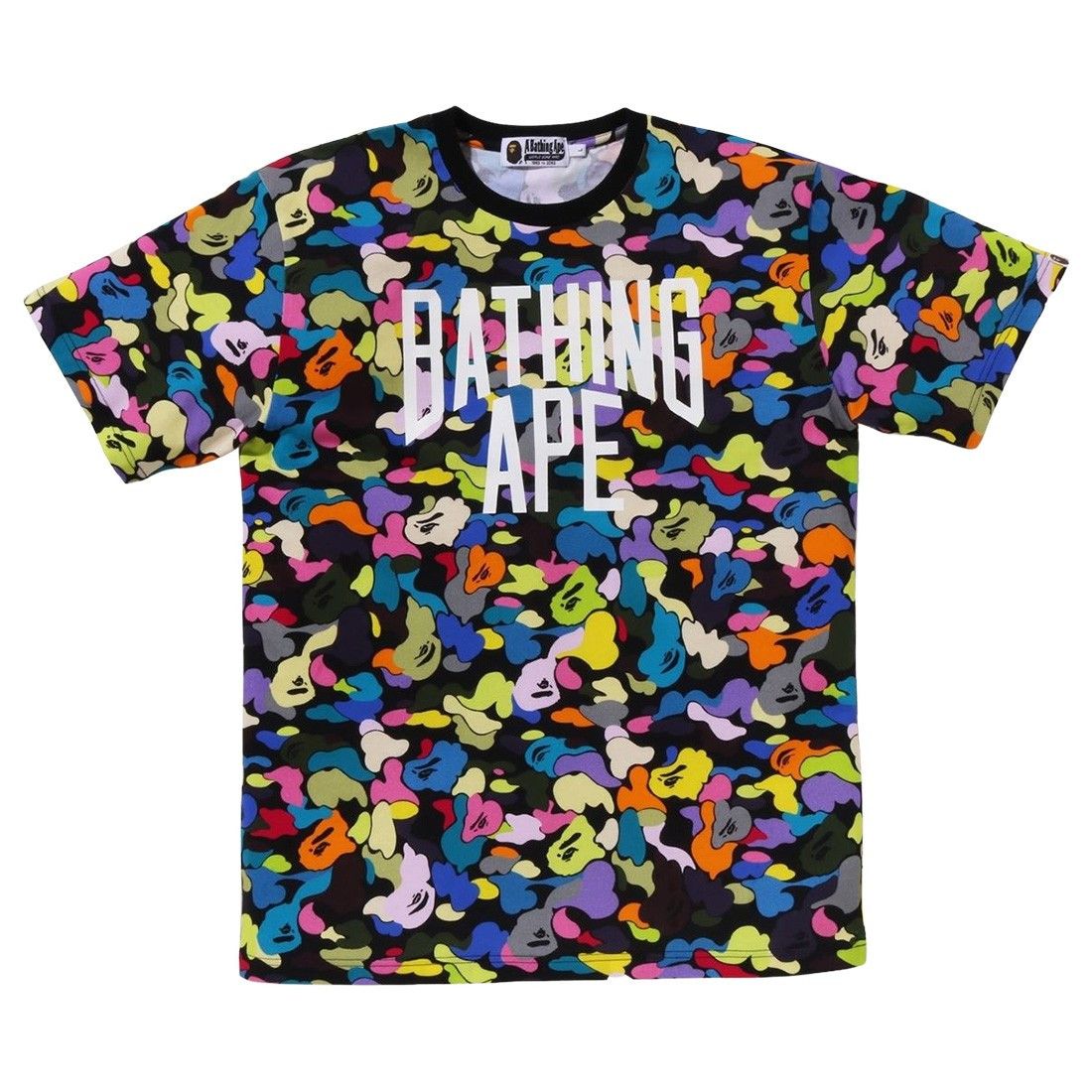 image of Bape Multi Camo Nyc Logo Tee in Black, Men's (Size XL)