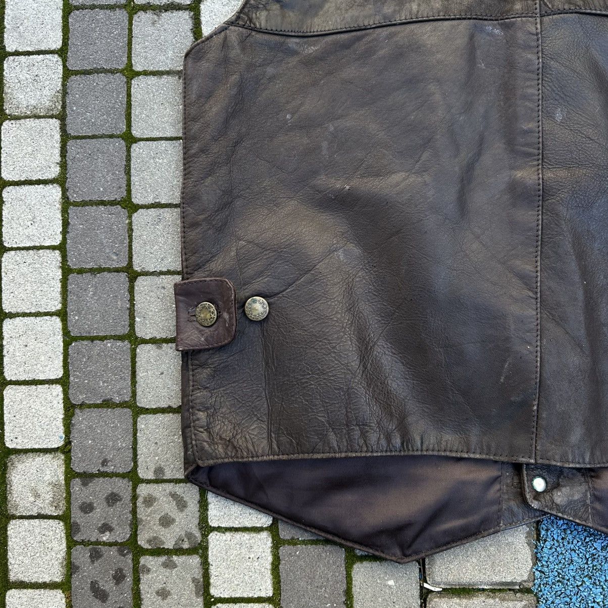 If Six Was Nine × Japanese Brand × Leather Vintage Japanese Style Leather Vest Moto Hype Distressed Size US L / EU 52-54 / 3 - 6 Thumbnail