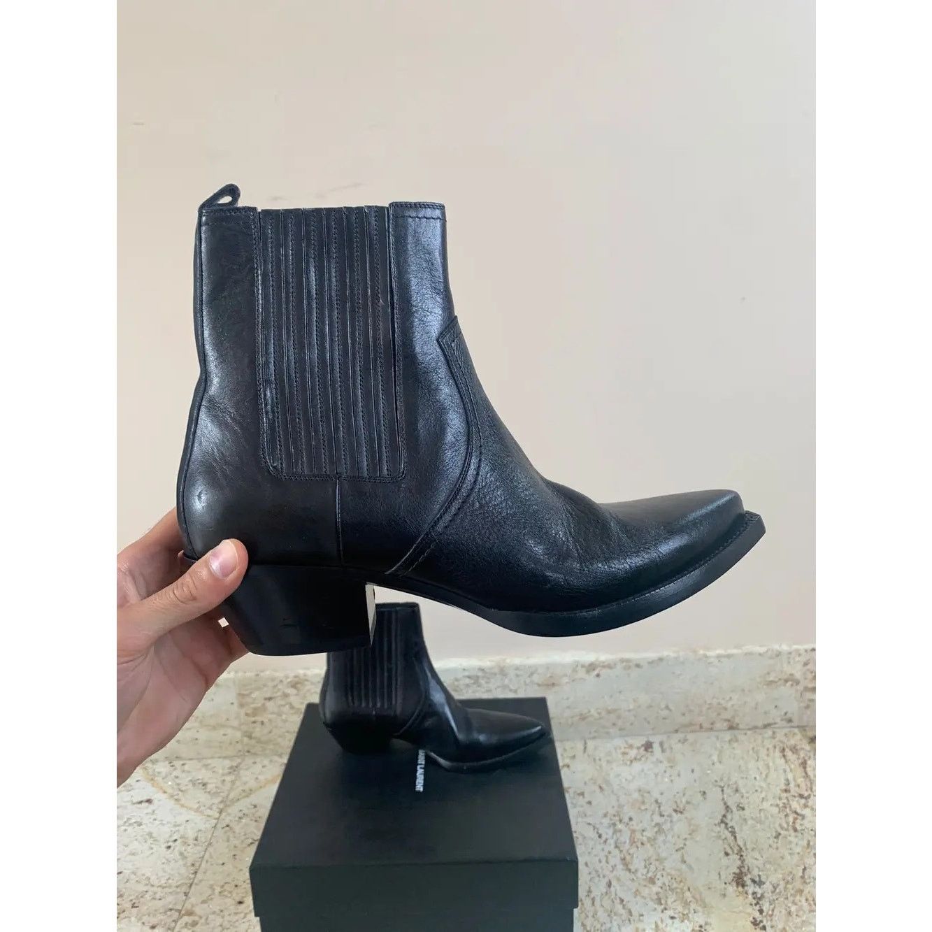 Saint Laurent Paris o1rshd1 Lukas 40 Boots in Black Size US 8 / EU 41 - 11 Thumbnail