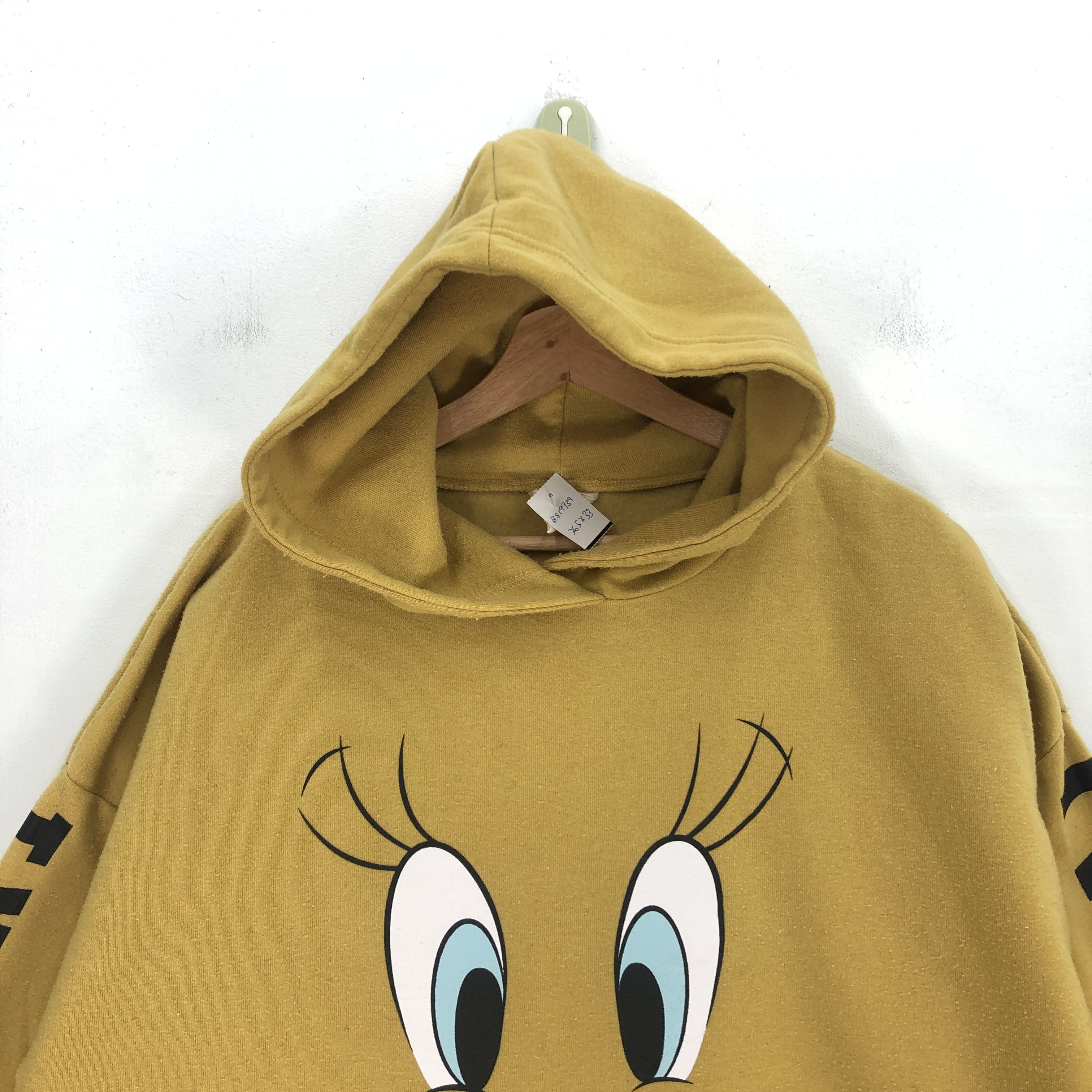Vintage Tweety Bird Sweatshirt Hooded Warner Bros Cartoon Sweater Size US L / EU 52-54 / 3 - 2 Thumbnail