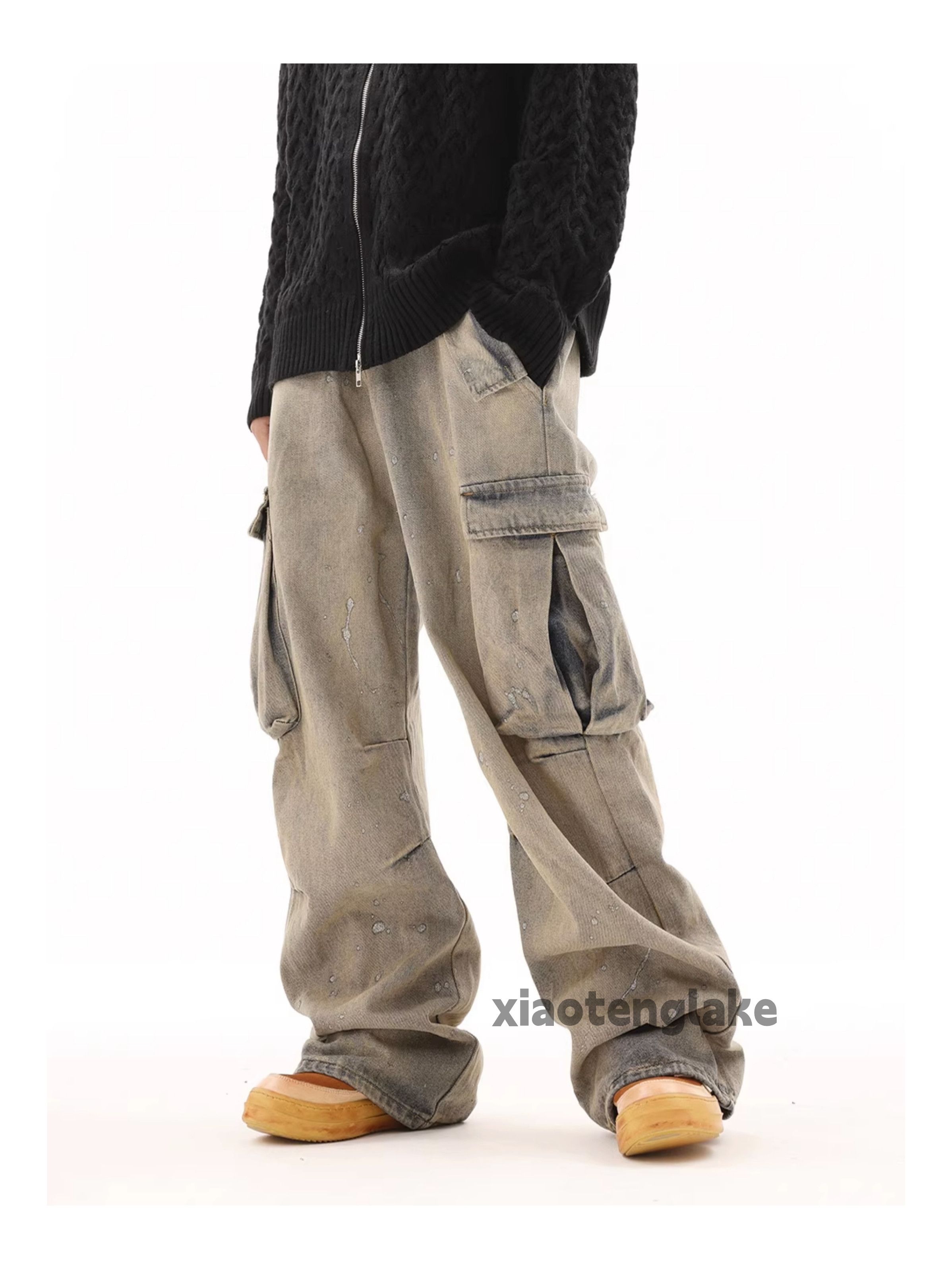 Jean × Vintage washed faded cleanfit yuppie loose baggy cargo jeans Size US 30 / EU 46 - 5 Thumbnail