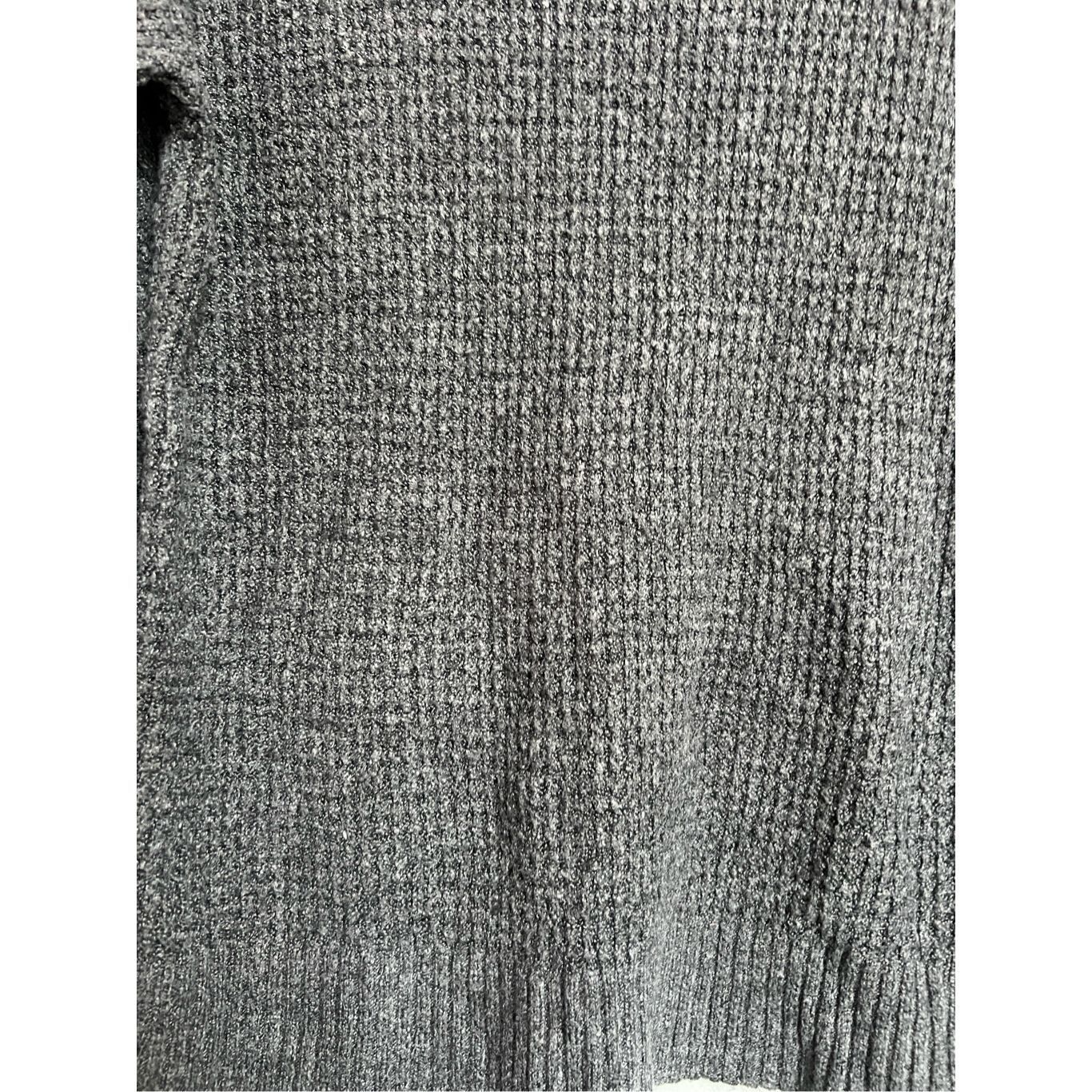 American Eagle Outfitters American Eagle Grey Waffle Sweater Woman’s Size Small Size S / US 4 / IT 40 - 2 Thumbnail