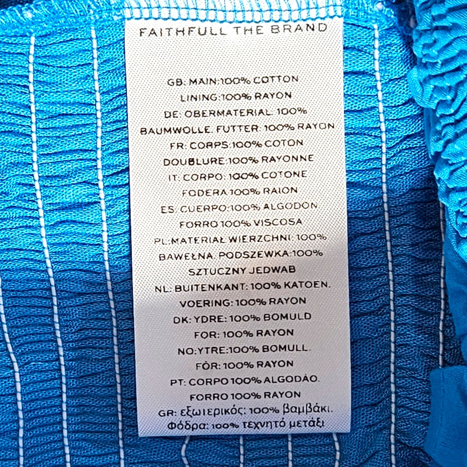 FAITHFULL NWT Faithfull the Brand Esti Mini Skirt Sz. 8 Turquoise Size 30" / US 8 / IT 44 - 8 Thumbnail