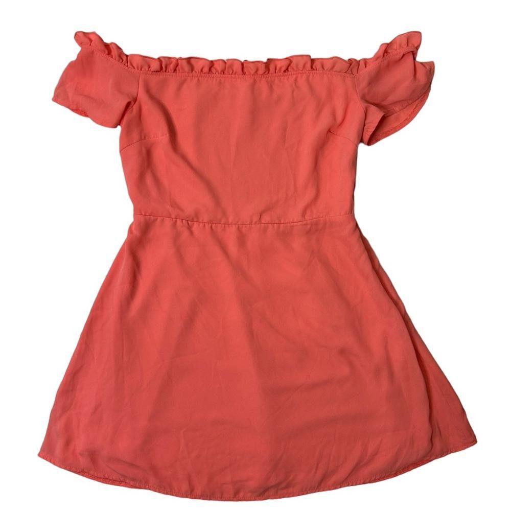 REVOLVE superdown Dulipa Ruffle Off Shoulder Salmon Mini Dress M Size M / US 6-8 / IT 42-44 - 2 Thumbnail