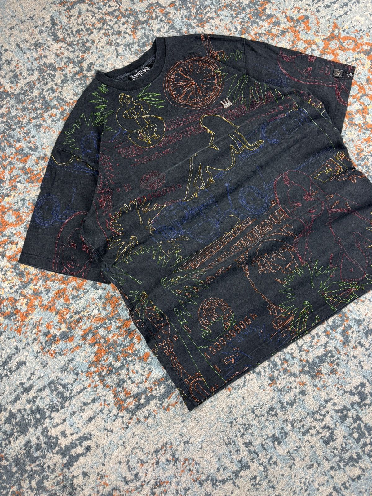 Damani Dada × Vintage Vintage 90s Dada Supreme all over print graphic tee Size US XL / EU 56 / 4 - 3 Thumbnail