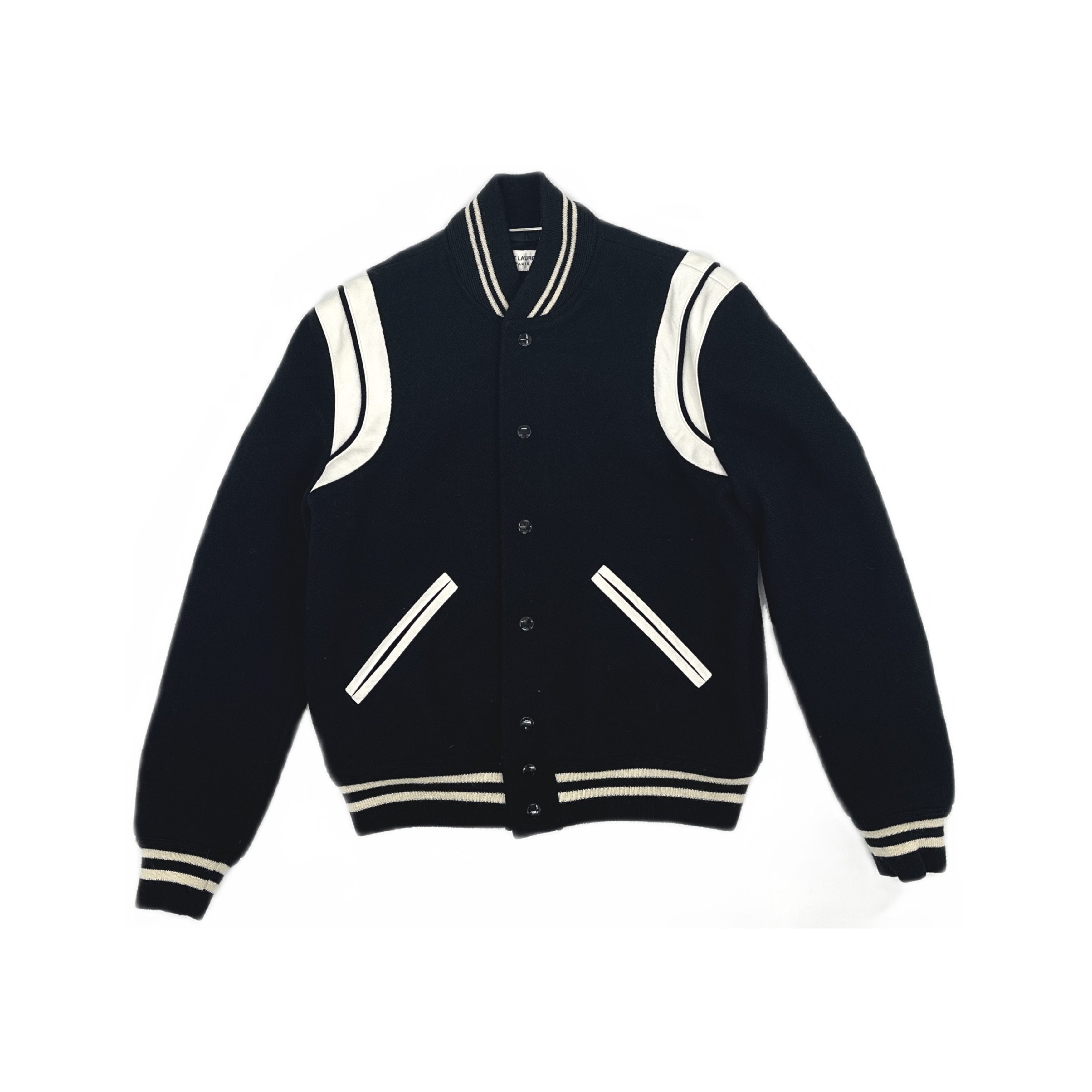 Saint Laurent Paris Saint Laurent Contrast Trim Varsity Jacket Size S Size US S / EU 44-46 / 1 - 1 Thumbnail
