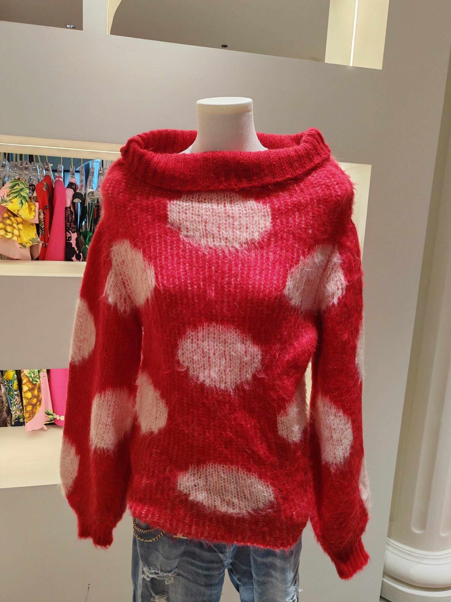 Marni MARNI Red Mohair Sweater Size M / US 6-8 / IT 42-44 - 1 Thumbnail