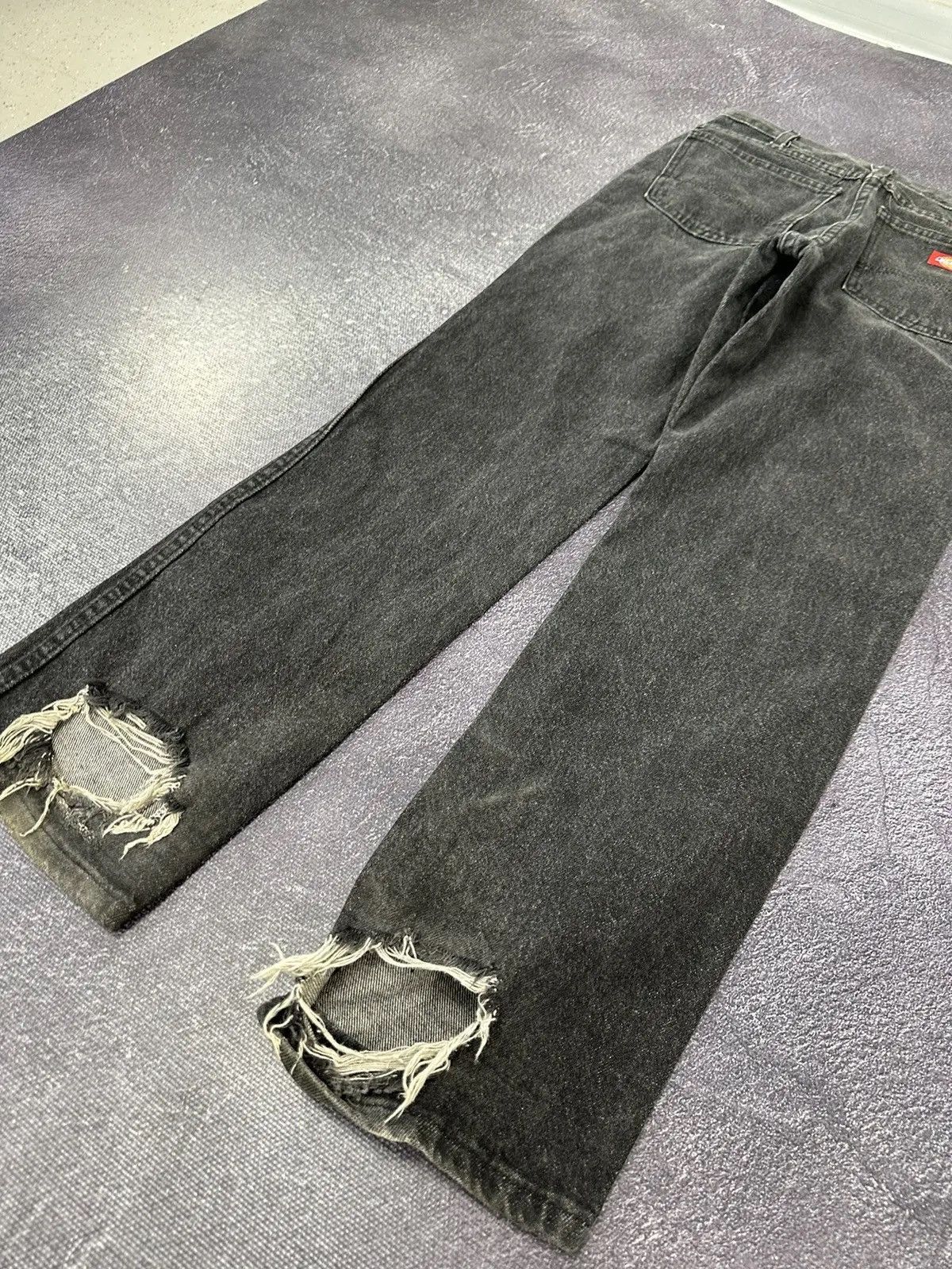 Dickies × Vintage Vintage Dickies Distressed Black Work Denim Hype Jeans Size US 31 - 4 Thumbnail