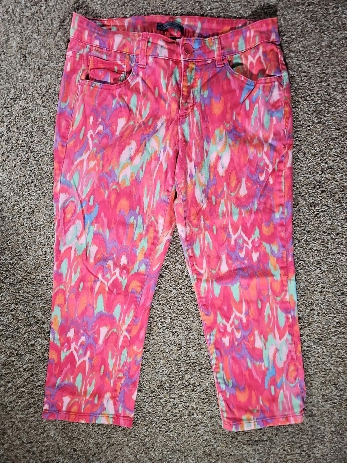Other Bandolino Sz 8 Bright Tie Dye Pants Size 30" / US 8 / IT 44 - 1 Thumbnail