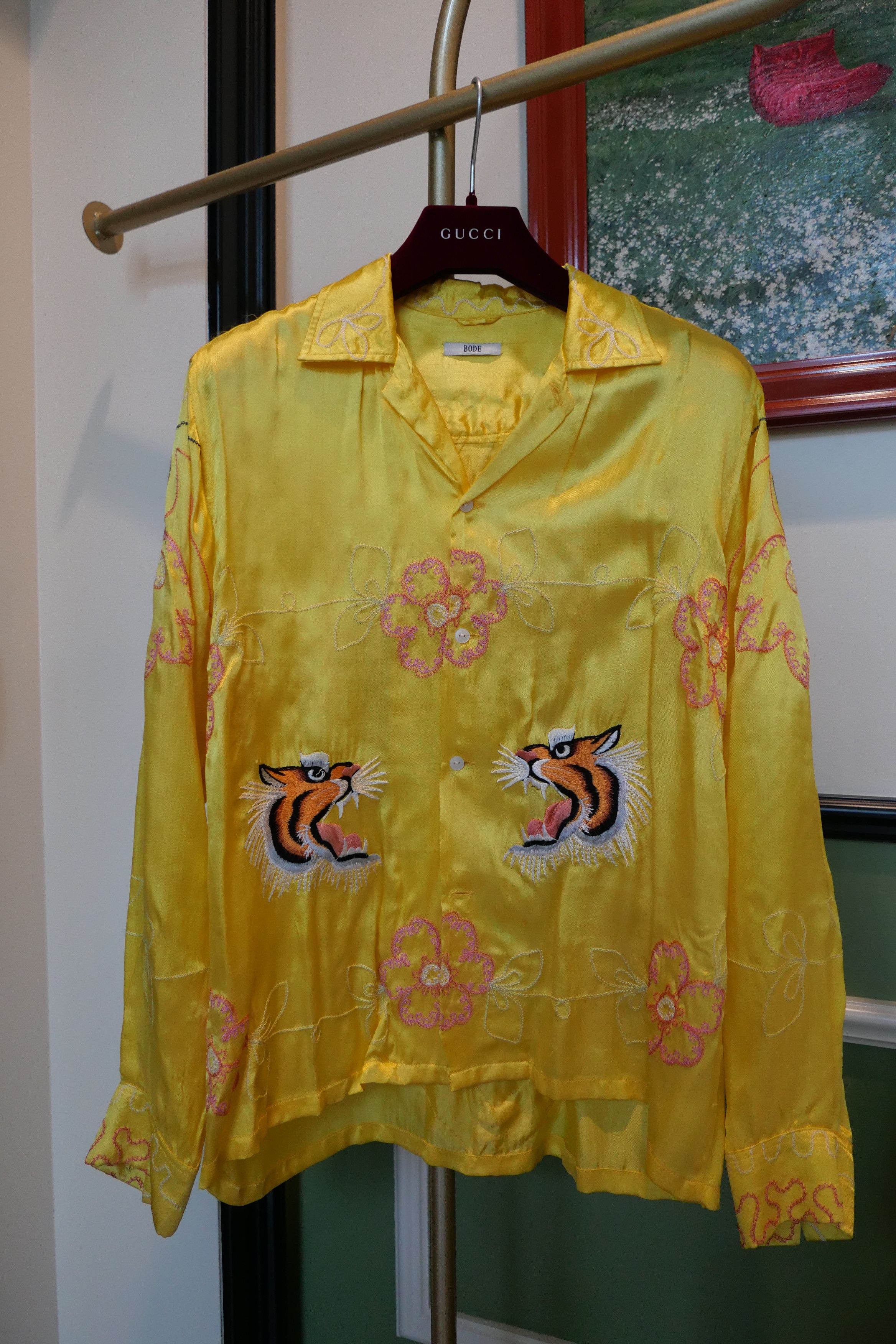 Bode Bode Yellow Tiger Ruching Shirt Size US M / EU 48-50 / 2 - 5 Thumbnail
