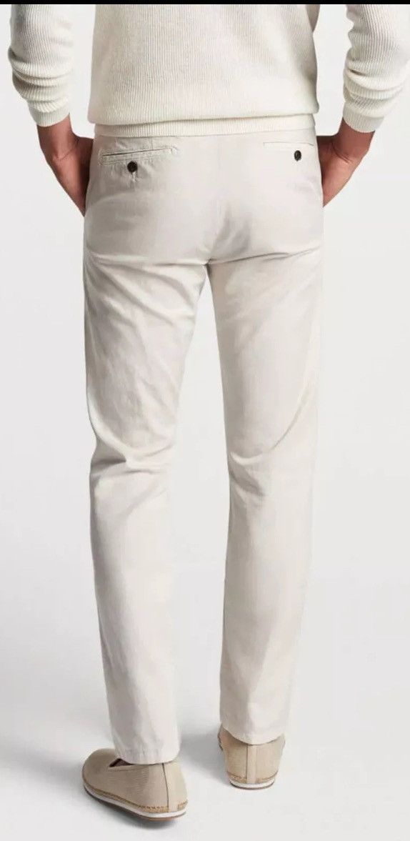 Peter Millar Peter Millar Stone Somerset Flat Front Pants MS24XB45 Cotton Size US 38 / EU 54 - 6 Thumbnail