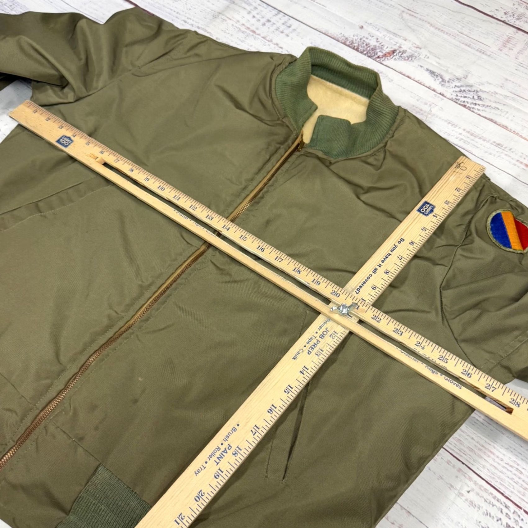 Vintage VINTAGE Military Wool Lined Nylon Bomber Jacket M Green Mens Jacket Zip Size US M / EU 48-50 / 2 - 3 Thumbnail