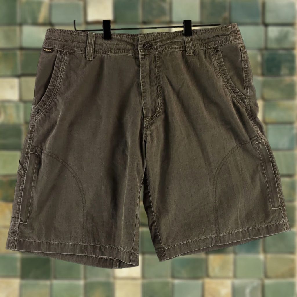 Vintage Kuhl Renegade Cargo Shorts Gray Mens 35 Regular 34 Actual 35 Gray Mens Cargo Shorts Size US 35 - 1 Thumbnail