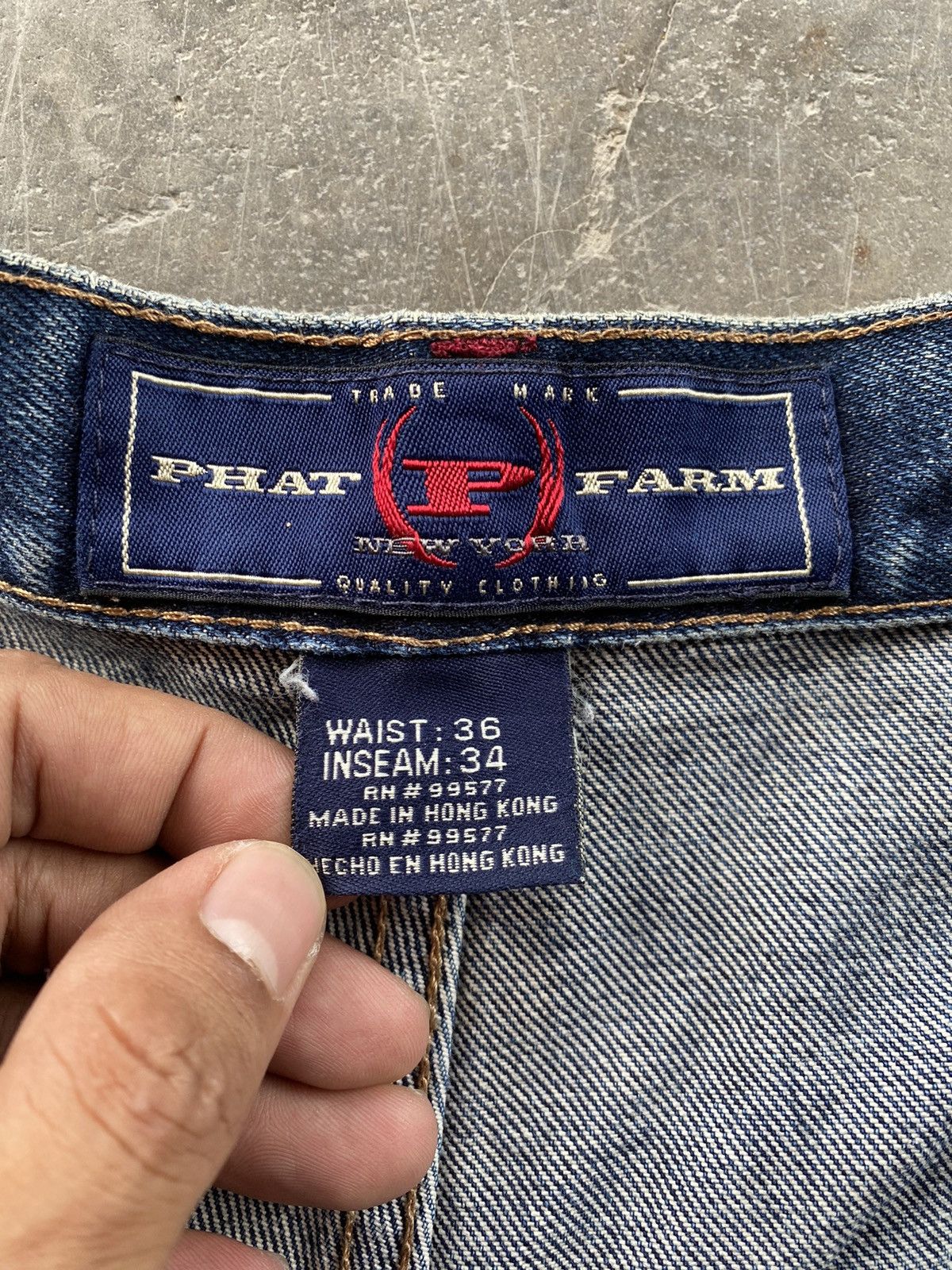Phat Farm × Vintage Baggy Jeans Phat Farm Rappers Jeans 36x34 Size US 36 / EU 52 - 8 Thumbnail