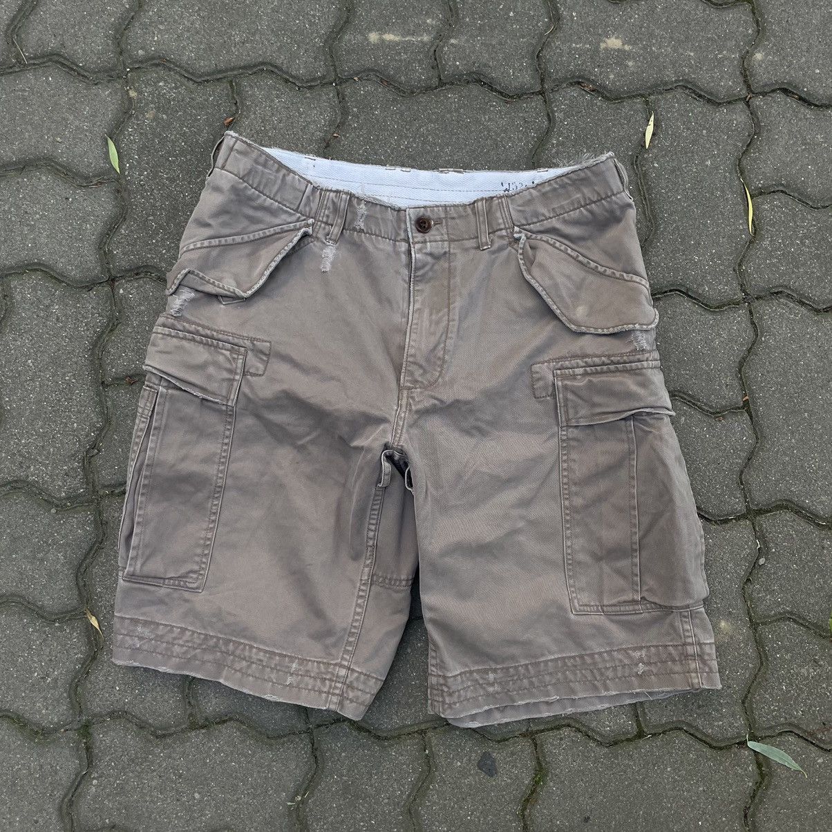 Vintage Ralph Lauren 90s Vintage Cargo Army Distressed Shorts Size US 34 / EU 50 - 1 Thumbnail