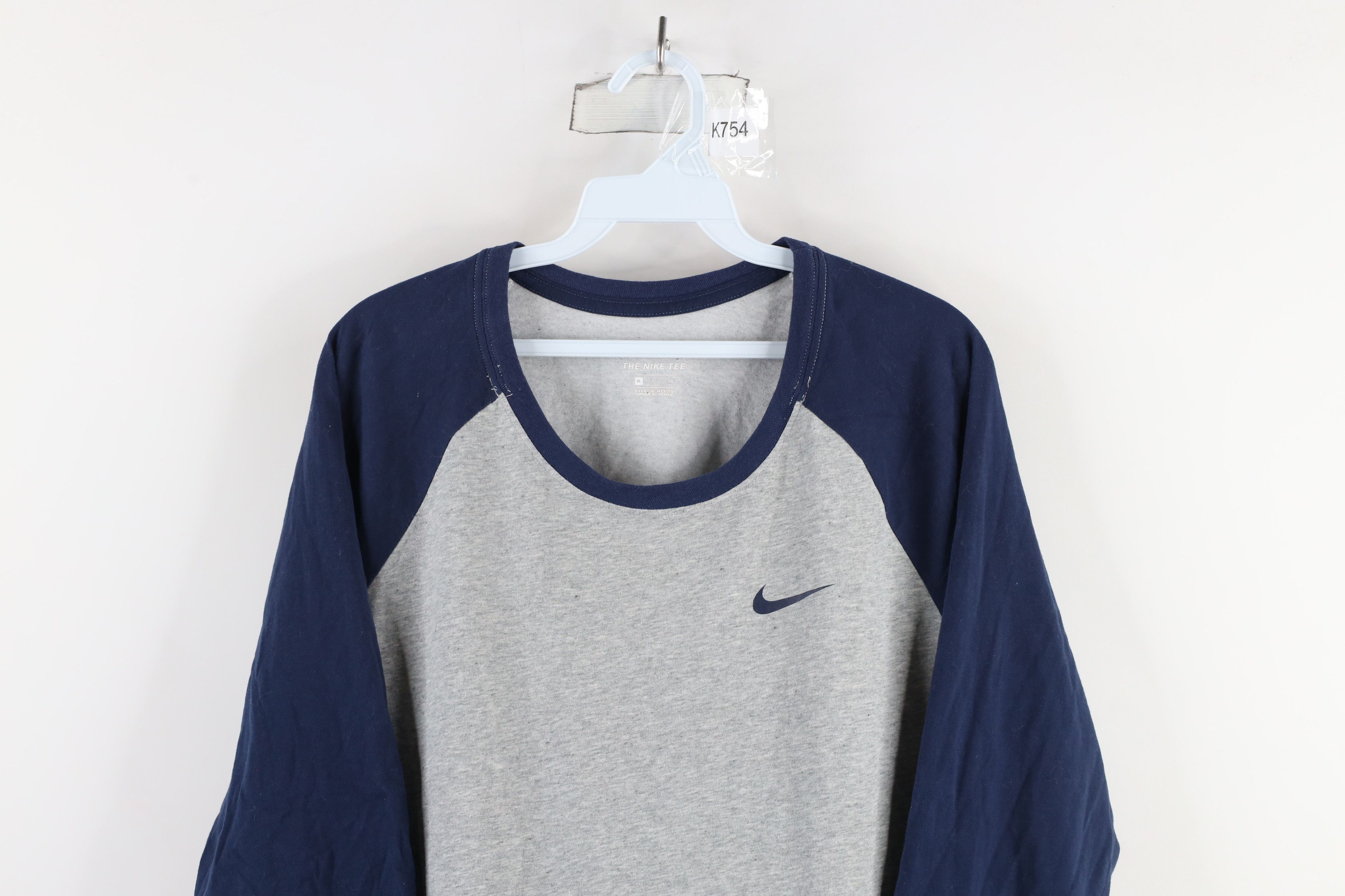 Nike × Vintage Vintage Y2K Nike Swoosh 3/4 Sleeve Baseball Raglan T-Shirt Size US XL / EU 56 / 4 - 2 Thumbnail