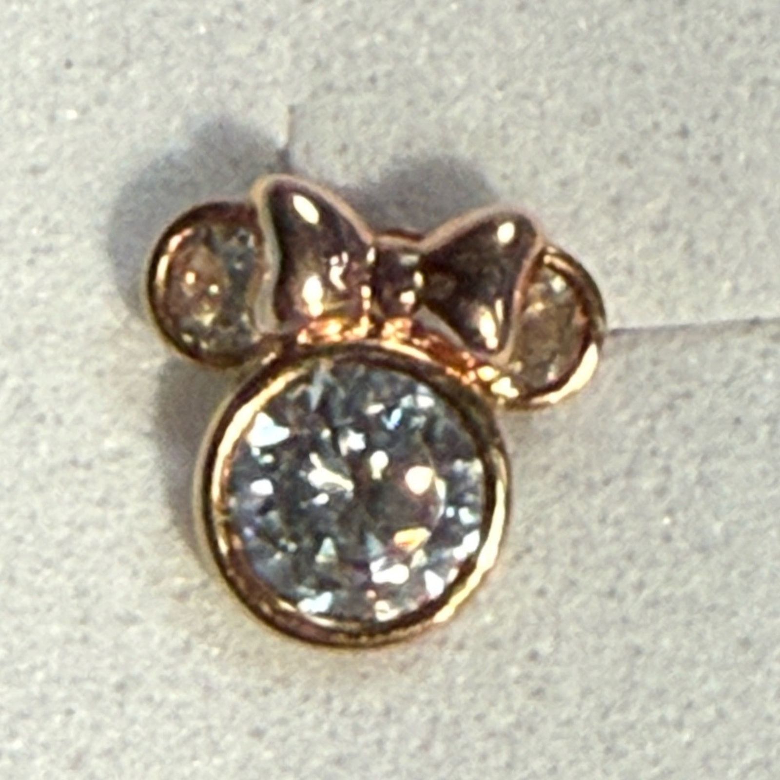 Disney Disney Minnie Mouse 14K Gold Stud Earrings CZ Authentic 14K Size ONE SIZE - 4 Thumbnail
