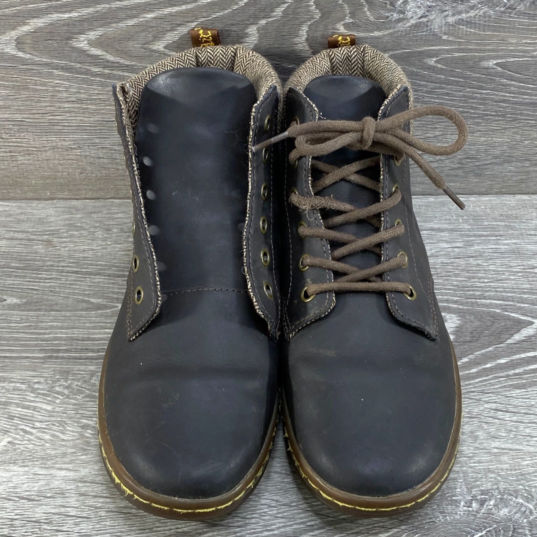 Dr. Martens Dr Doc Martens Maelly Brown Leather Ankle Combat Boots Womens 8 Lace Up Air Wair Size US 6 / IT 36 - 4 Thumbnail