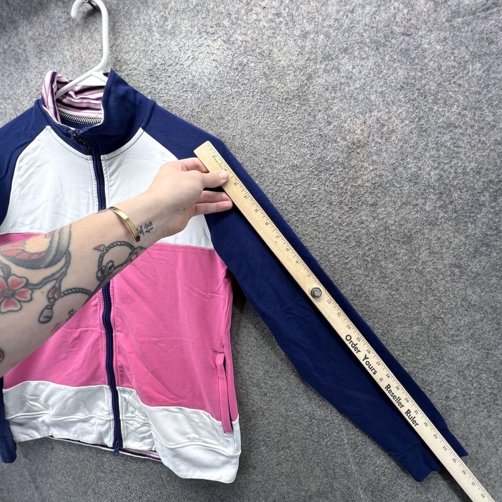 Nautica Nautica Jacket Womens Medium Multicolor Colorblock Full Zip Track Stretch Top Size M / US 6-8 / IT 42-44 - 5 Thumbnail
