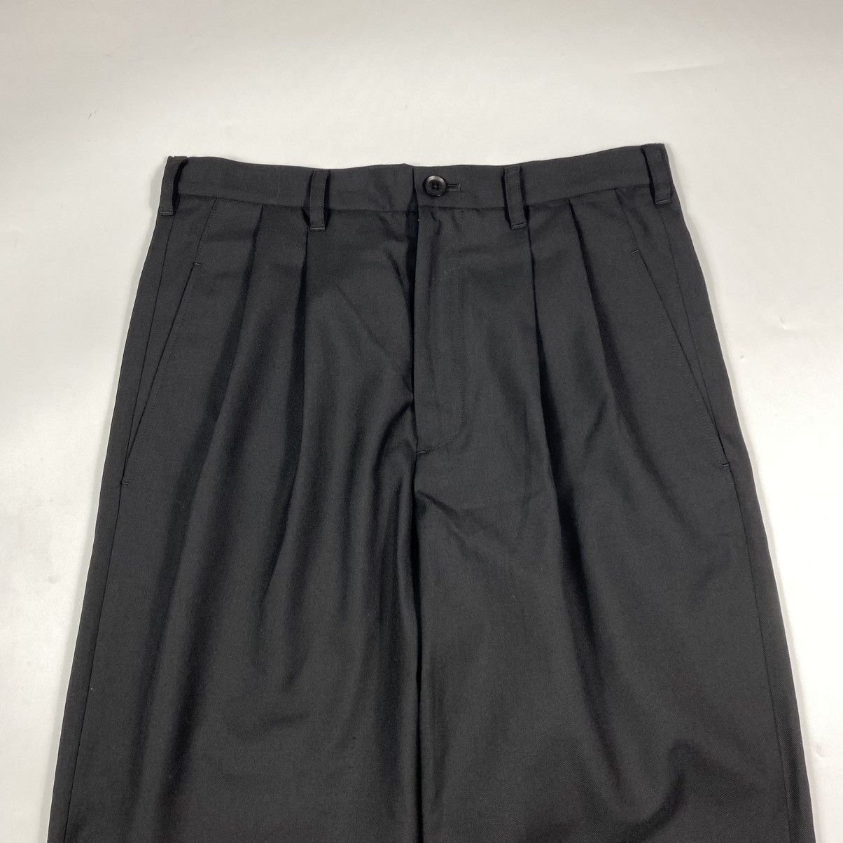 Ground Y Ground Y - Yohji Yamamoto - Pleated Gabardine Hem Zip Pants Size US 32 / EU 48 - 3 Thumbnail