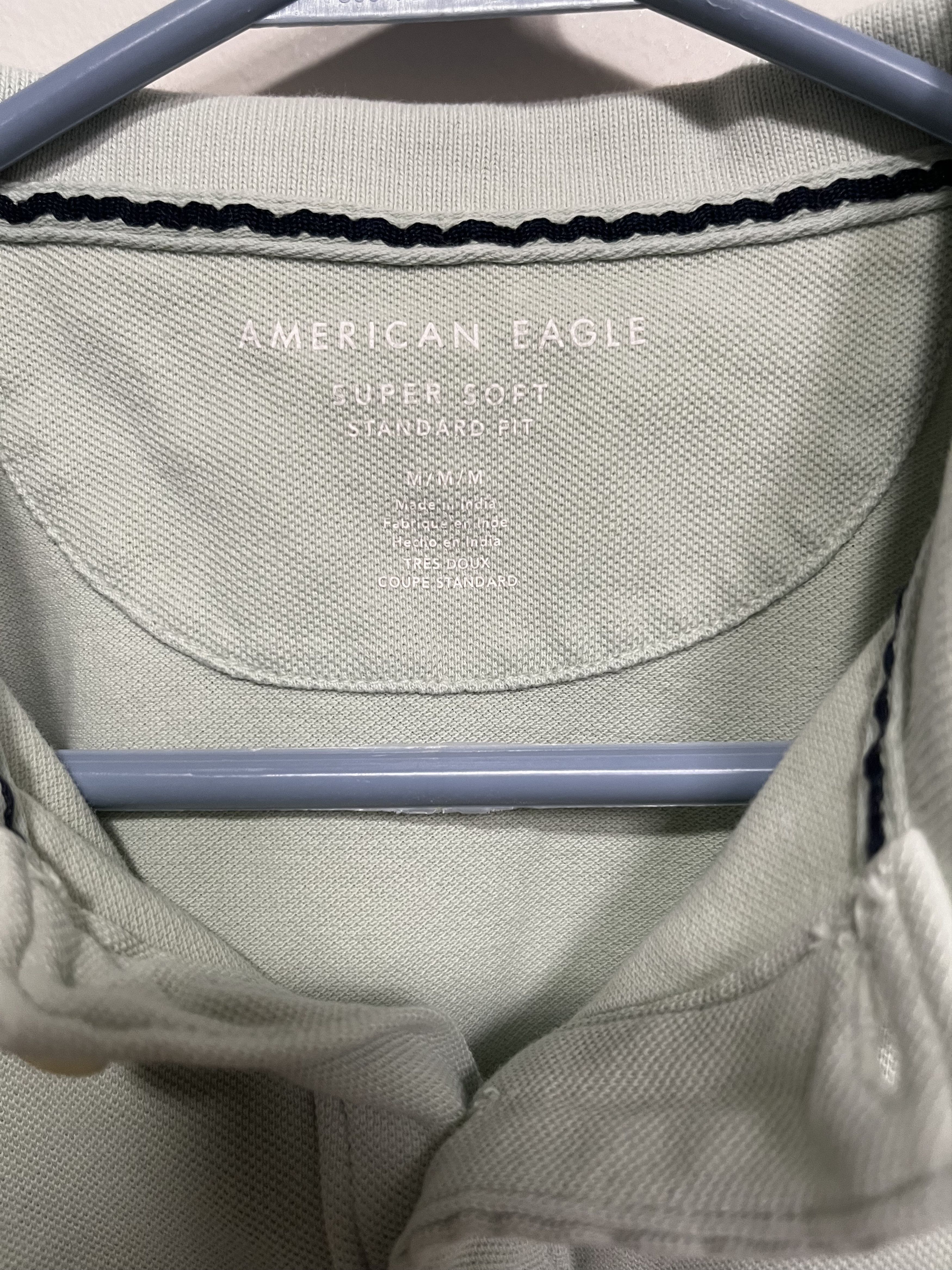 American Eagle Outfitters American Eagle Super Soft Standard Fit Polo Green (M) Size US M / EU 48-50 / 2 - 3 Thumbnail