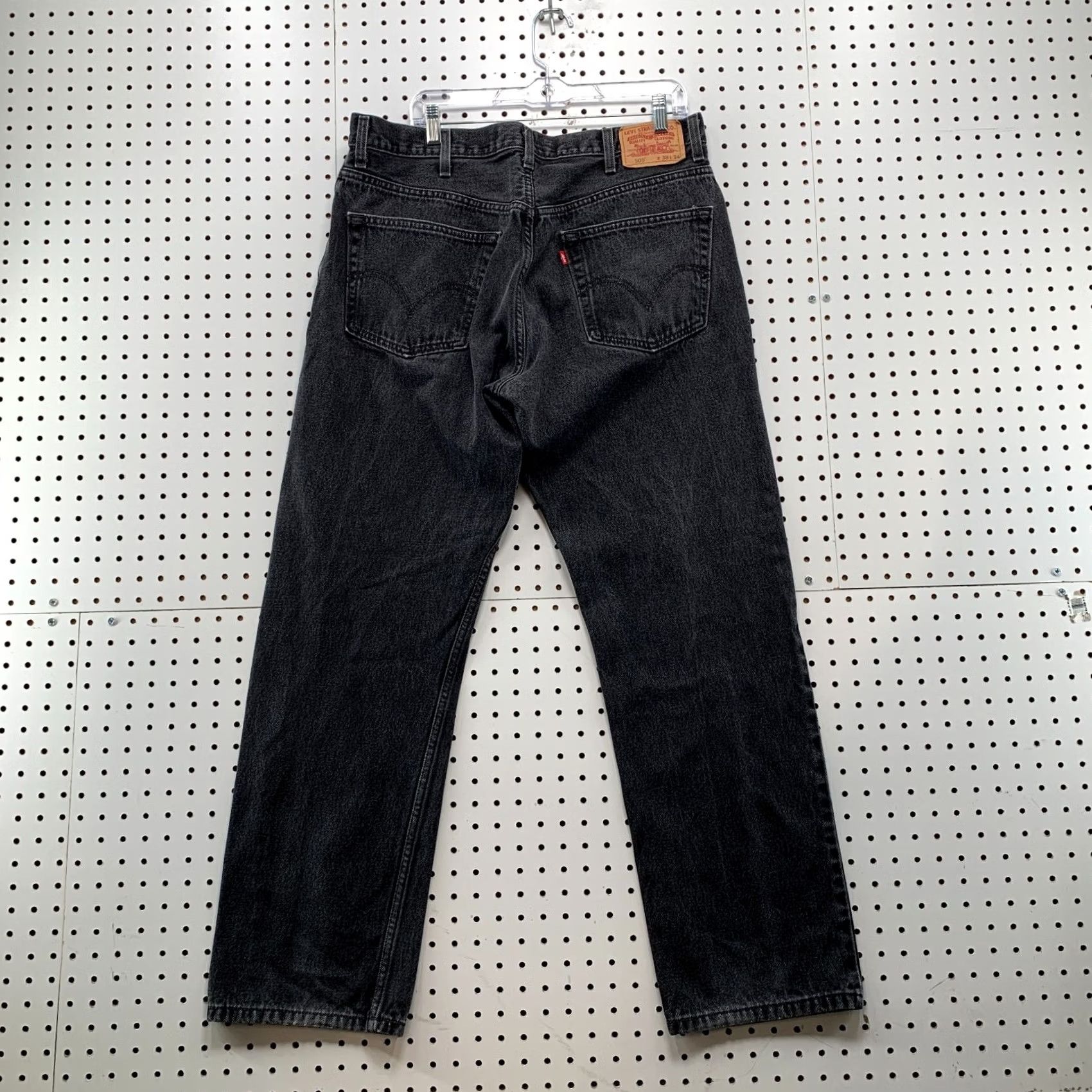 Levi's VINTAGE Levis 505 Black Denim Jeans Mens Straight Leg Size 38x34 Regular Fits 36x31 Size US 36 / EU 52 - 5 Thumbnail