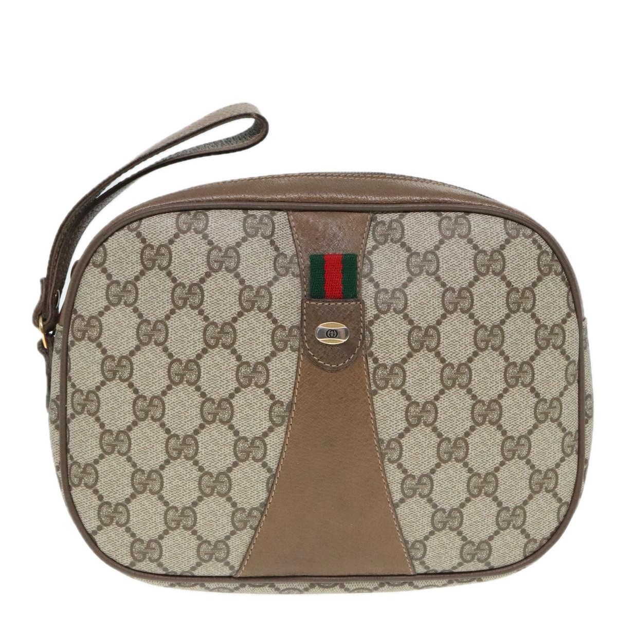 Gucci Sherry Beige Canvas Clutch Bag (Pre-Owned) Size ONE SIZE - 1 Thumbnail