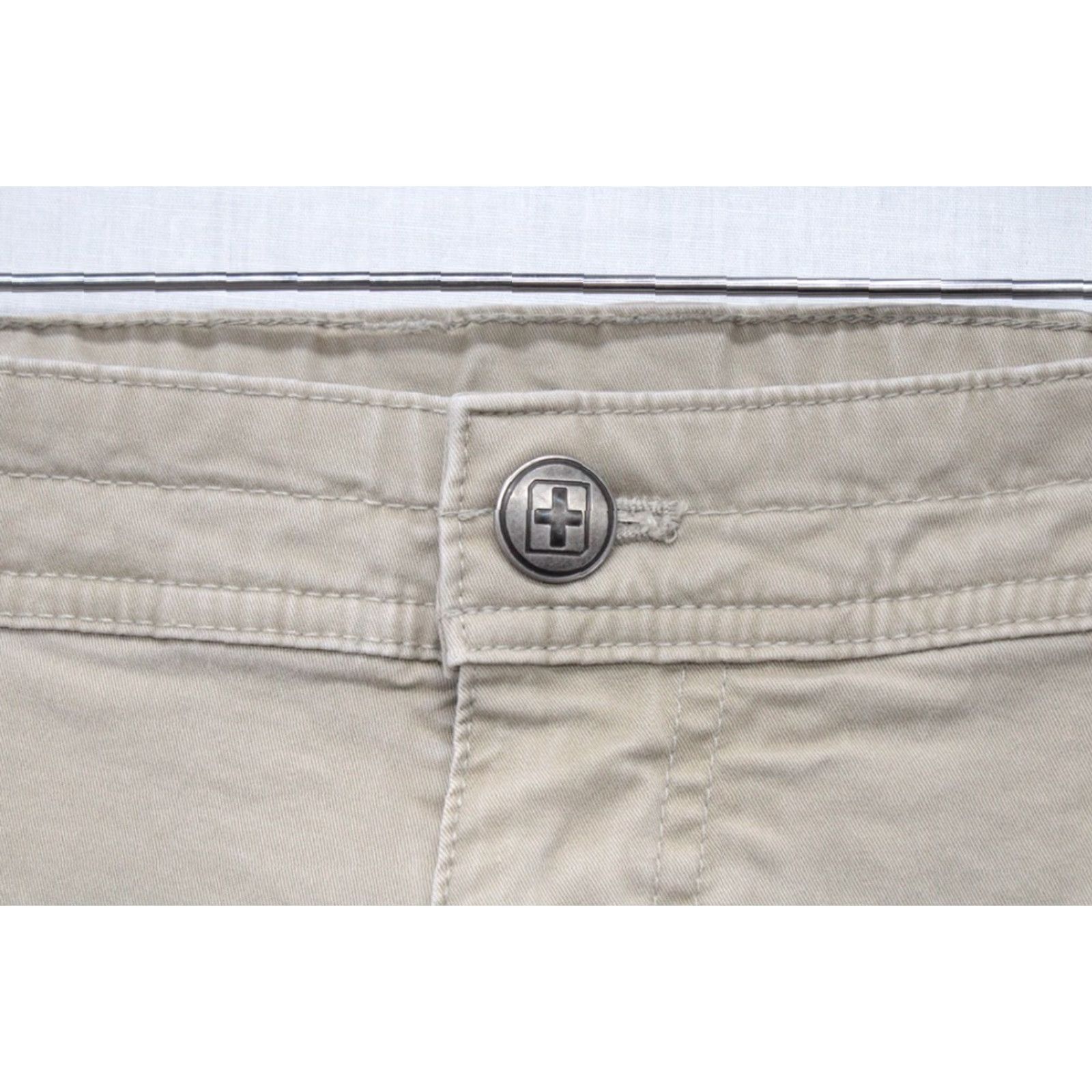 Vintage Swiss Tech Mens Pants 42x29 Khaki Tapered Stretch Chino Outdoor Hiking Size US 42 / EU 58 - 5 Thumbnail