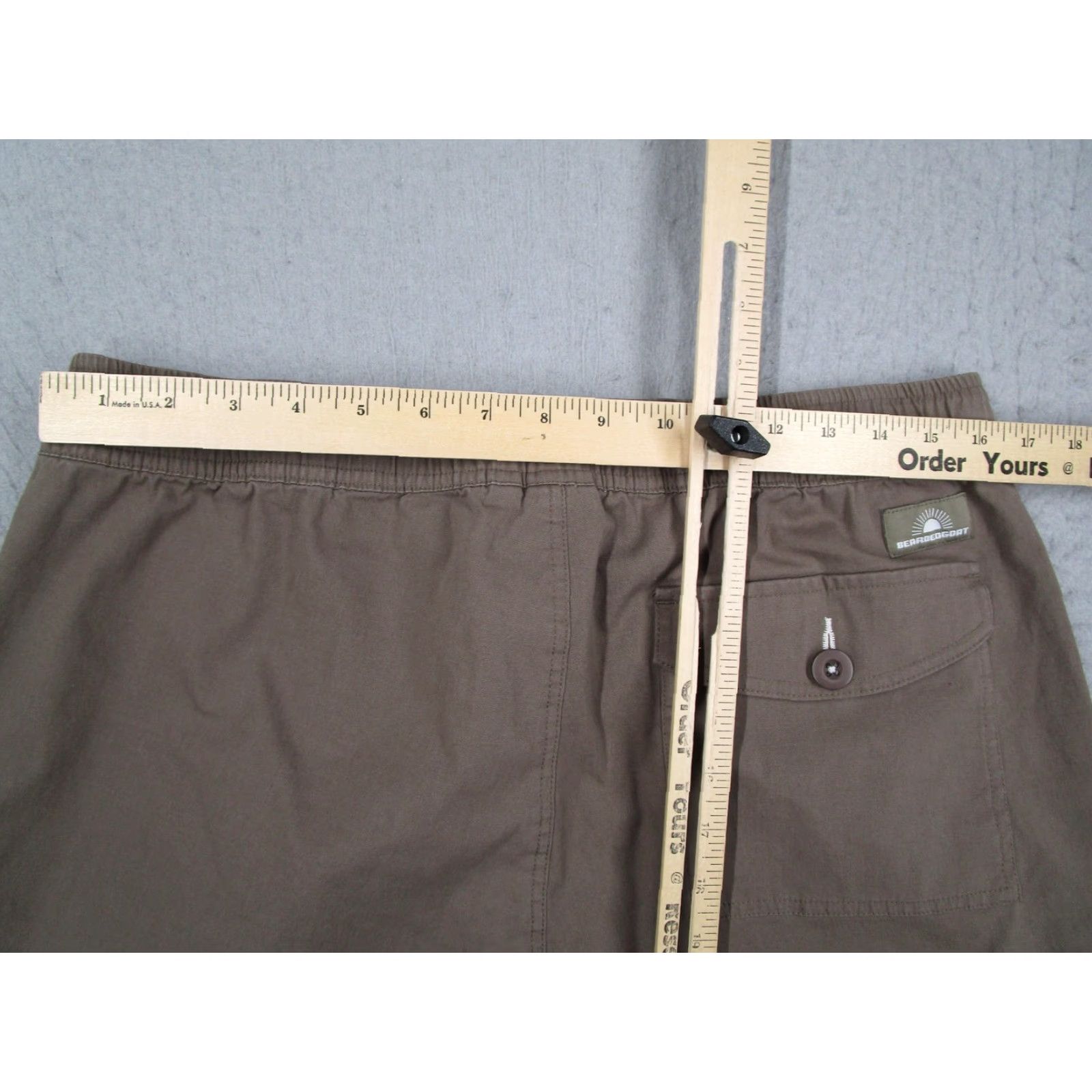 Vintage Beardedgoat Mens Pants 32x30 Brown Stretch Chino Elastic Casual Drawstring Size US 33 - 5 Thumbnail